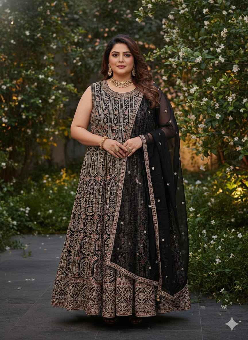 ANARKALI DRESS,EVENING PARTY,FESTIVE,OCCASSION,SANGEET, PARTY WEAR – Bawree