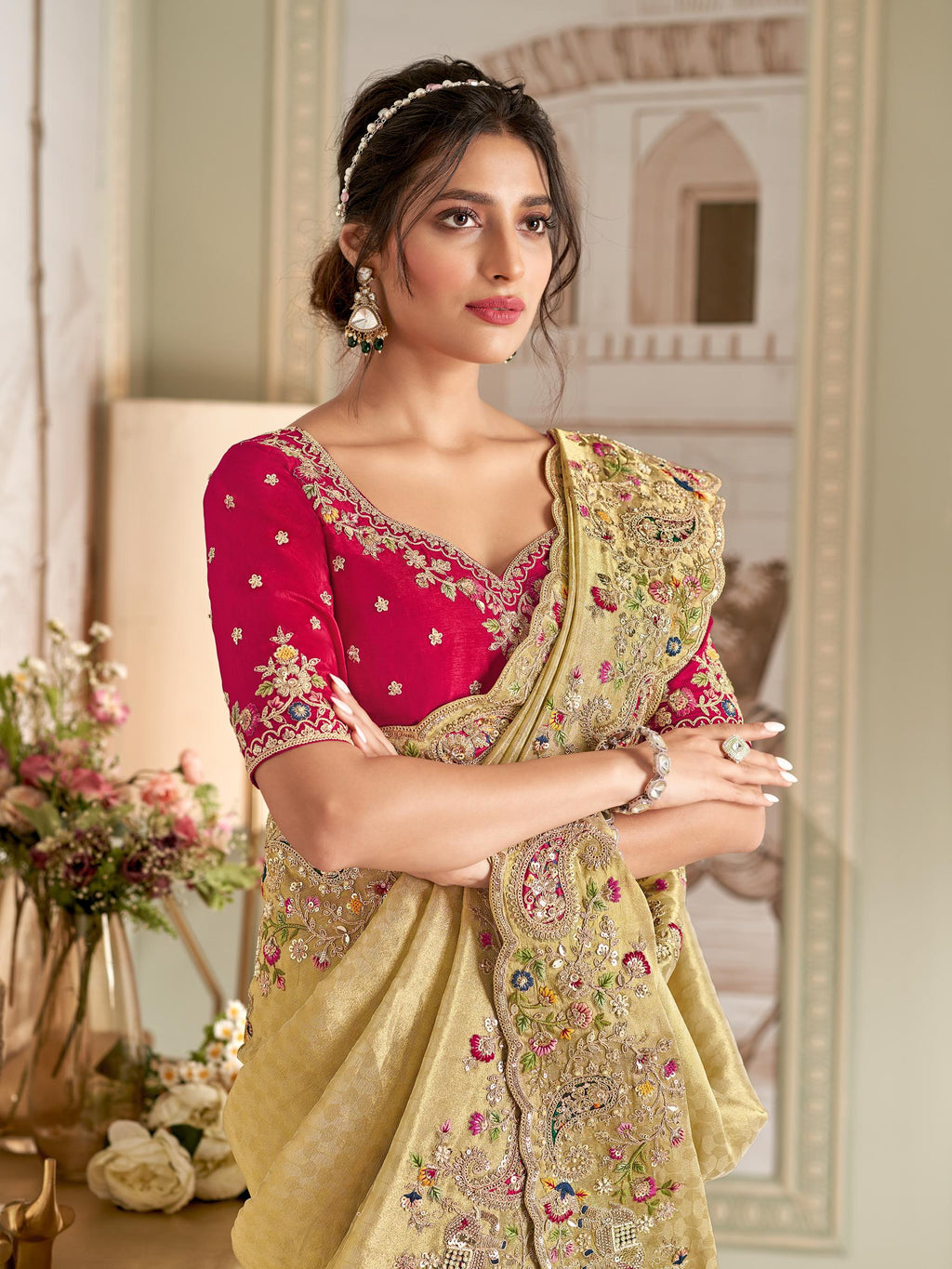 WEDDING RECEPTION PARTY WEAR SAREE