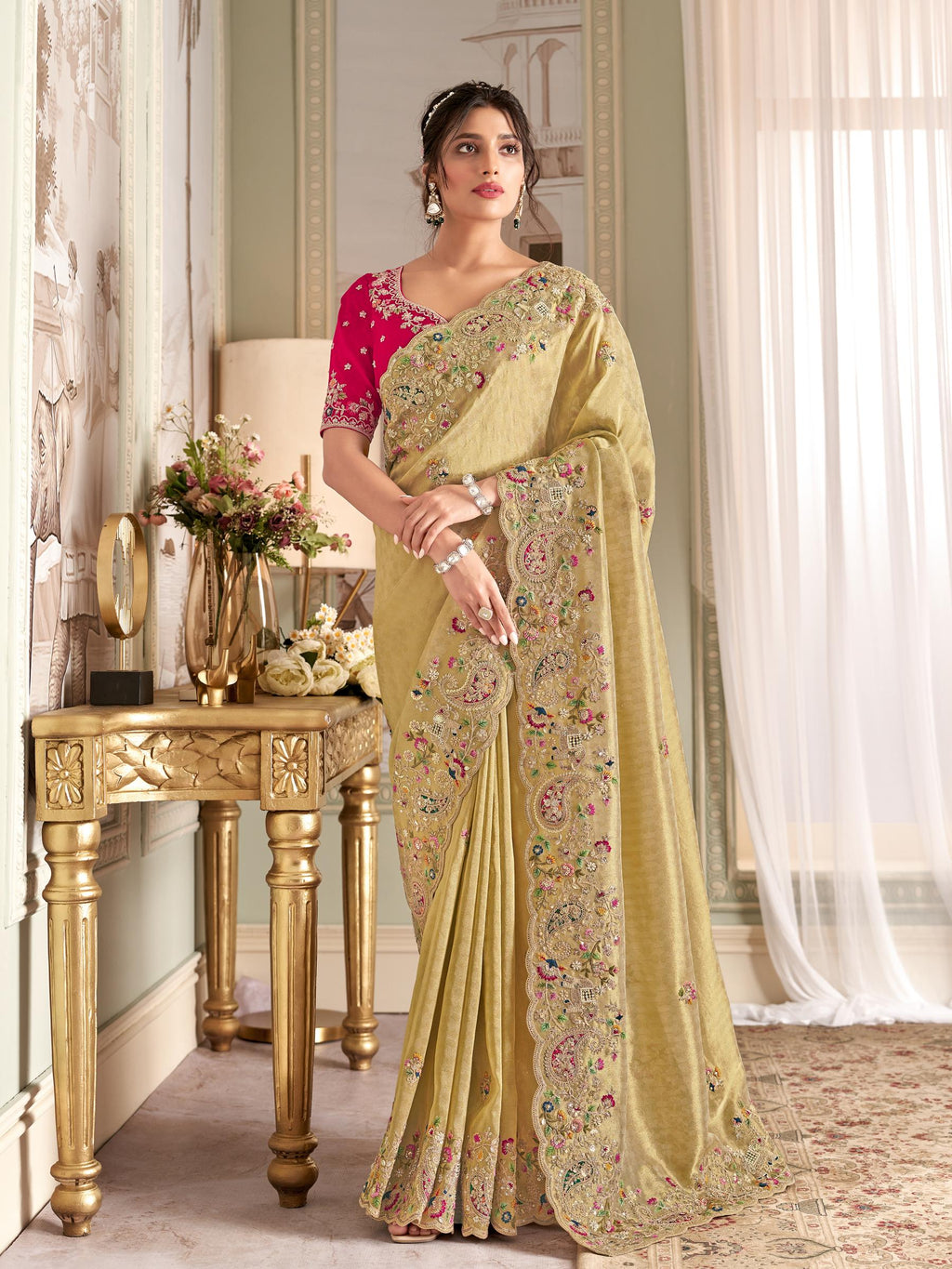 WEDDING RECEPTION PARTY WEAR SAREE