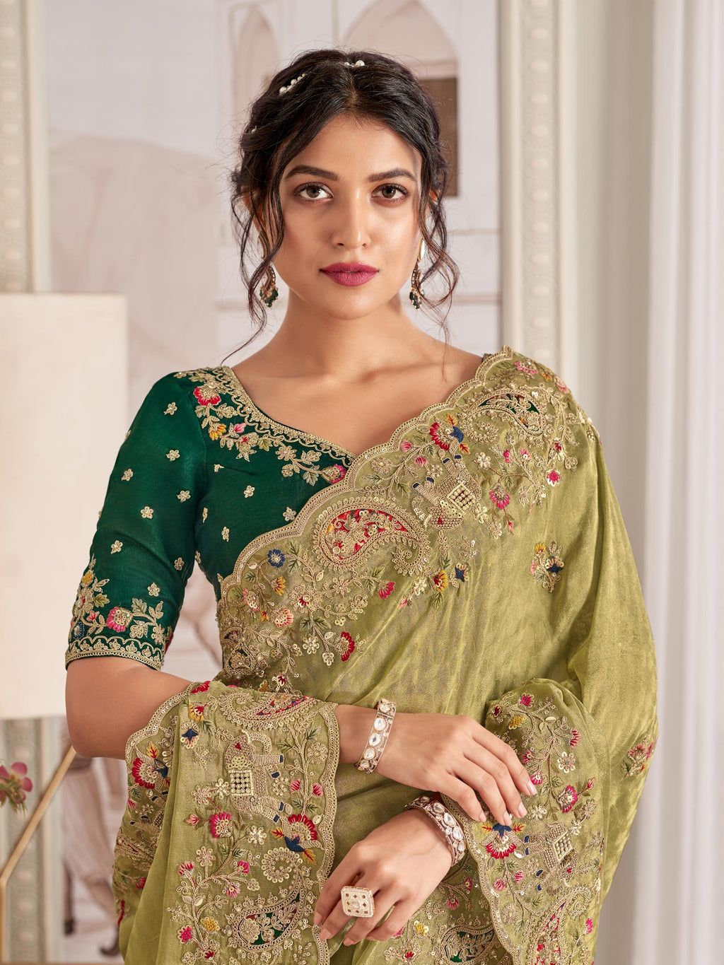 WEDDING RECEPTION PARTY WEAR SAREE