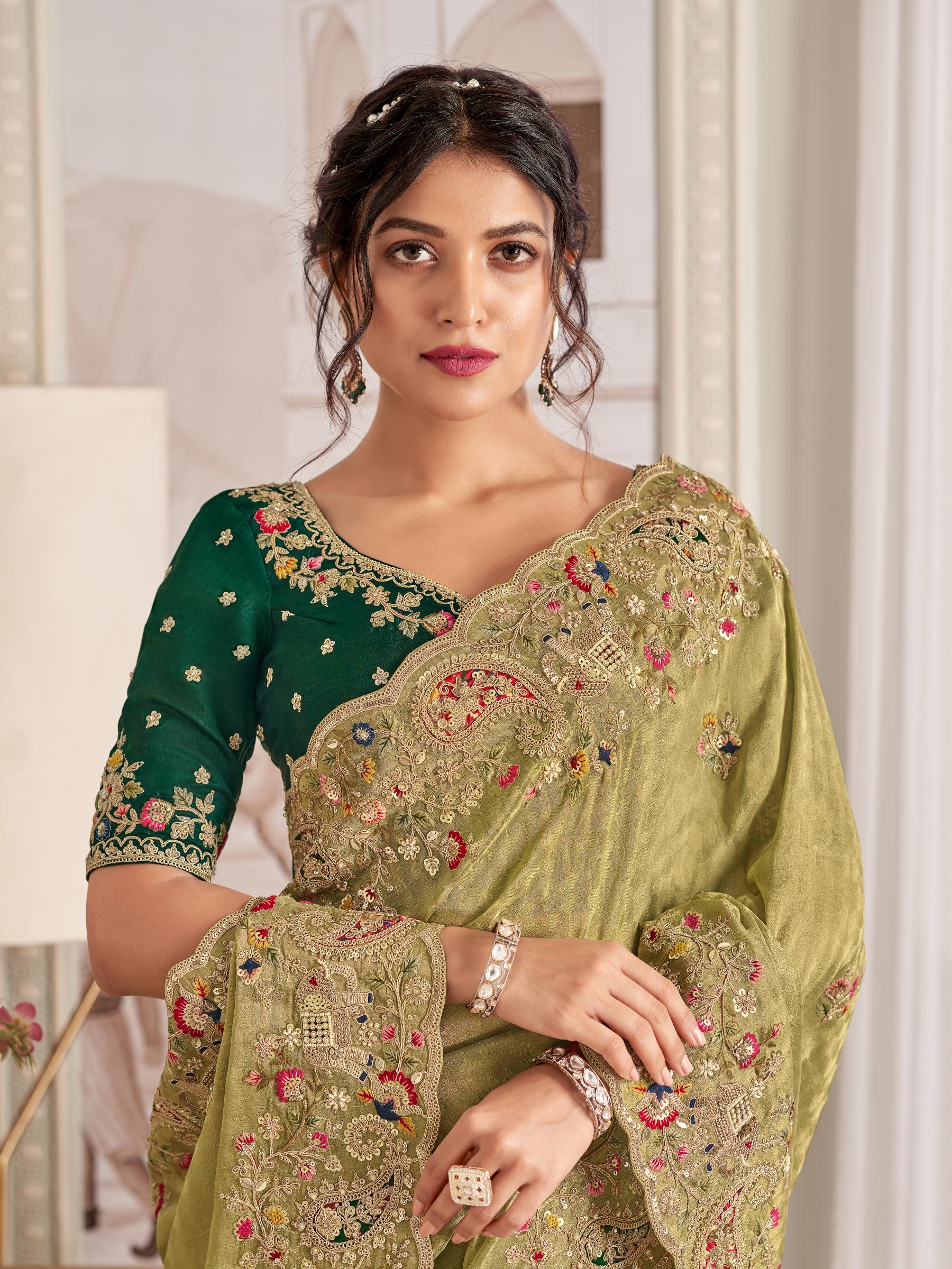 WEDDING RECEPTION PARTY WEAR SAREE