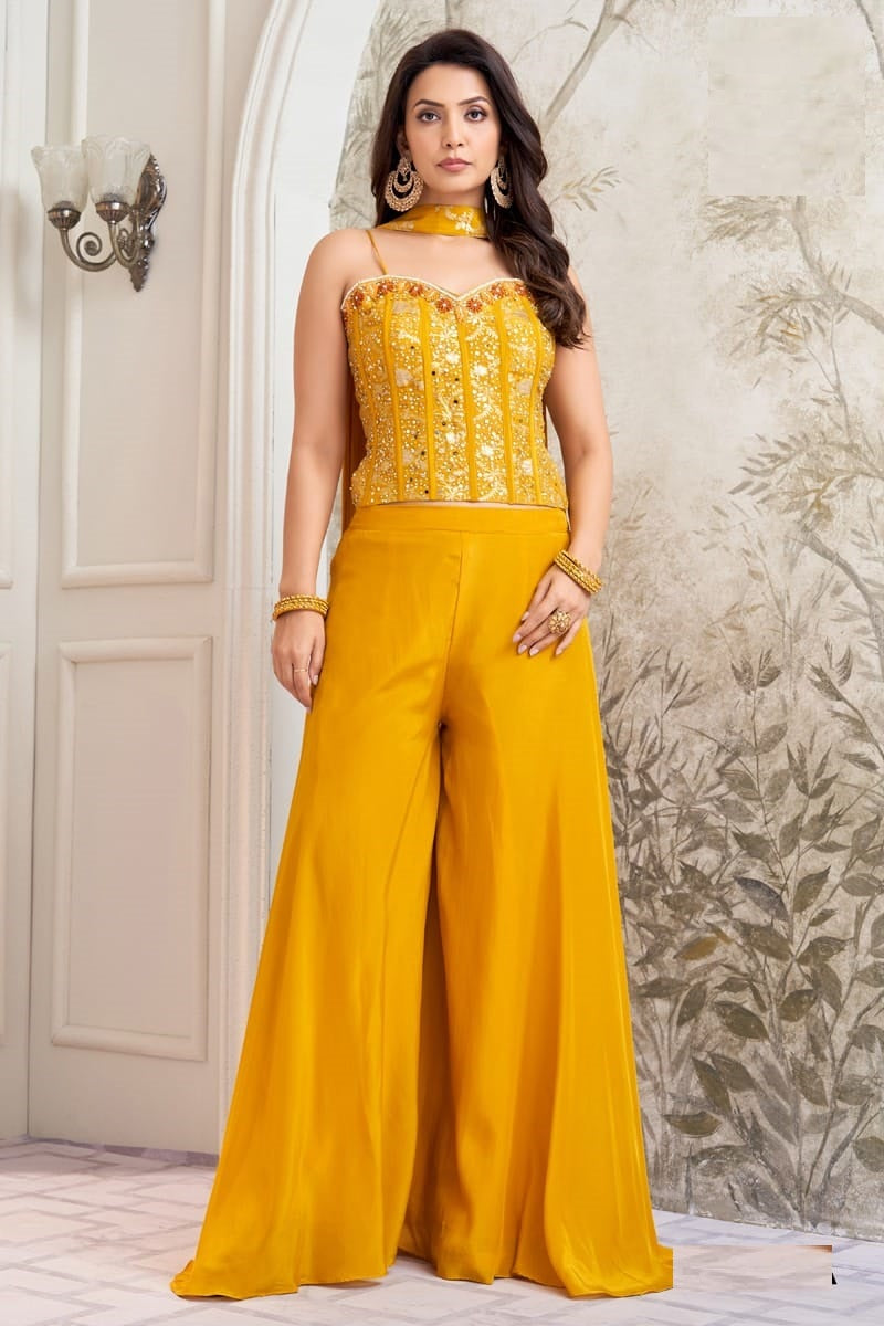 CORSET STYLE PATTERN INDO-WESTERN PARTY WEAR