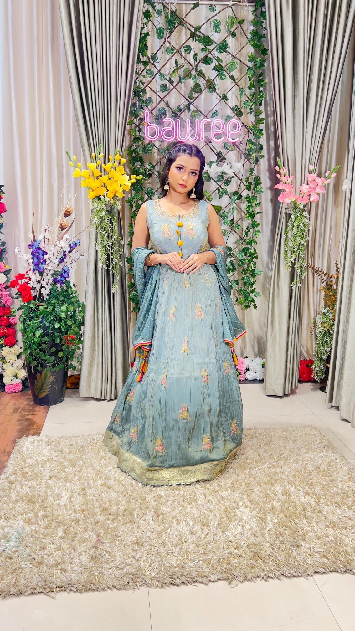 Function wear beautiful cut Dana work anarkali