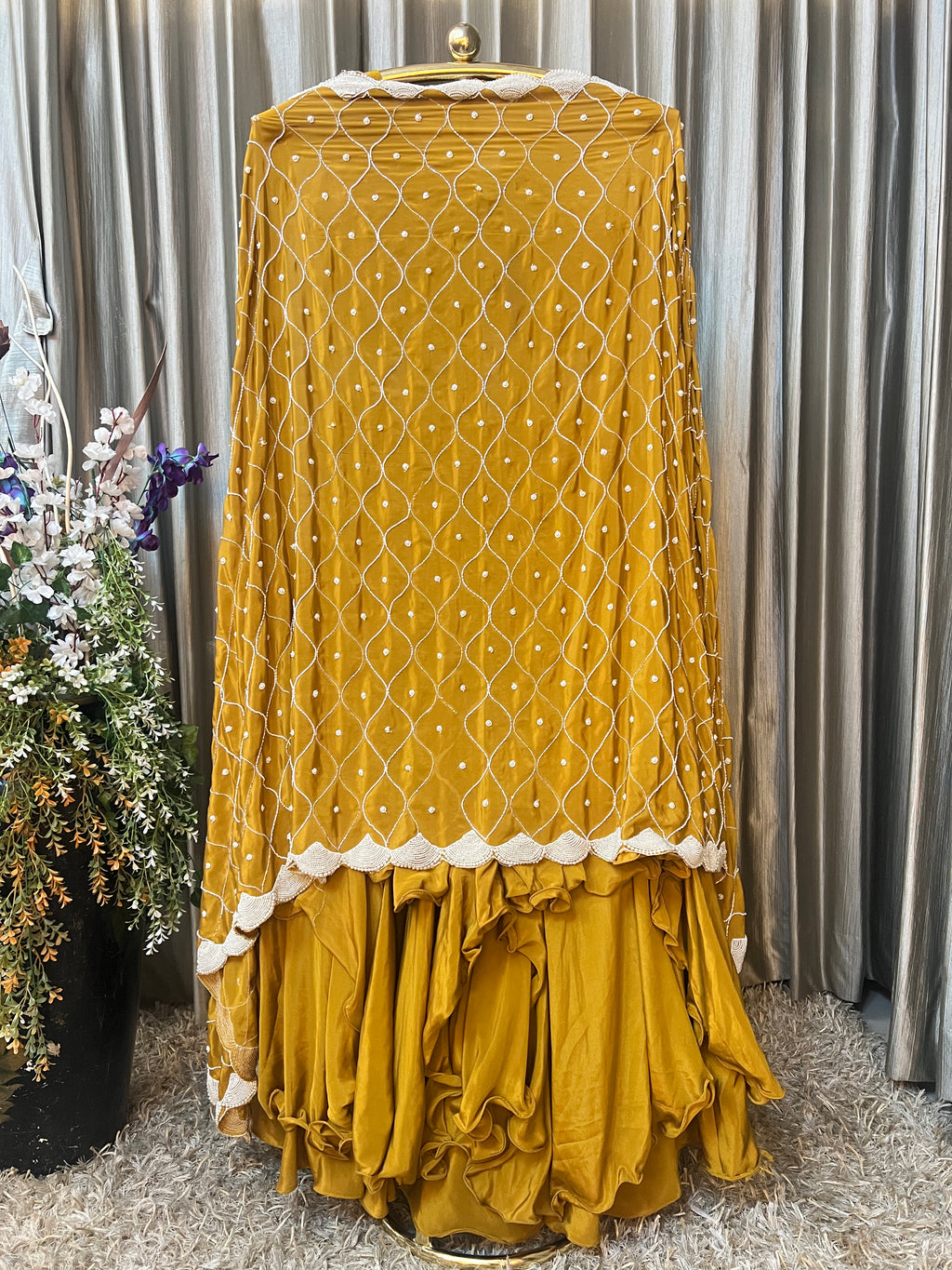 INDO-WESTERN, JACKET STYLE,SHRUG,RUFFLE,HALDI,MEHENDI,SANGEET,COCKTAIL,FUSION WEAR PREWEDDING LEHENGA CHOLI