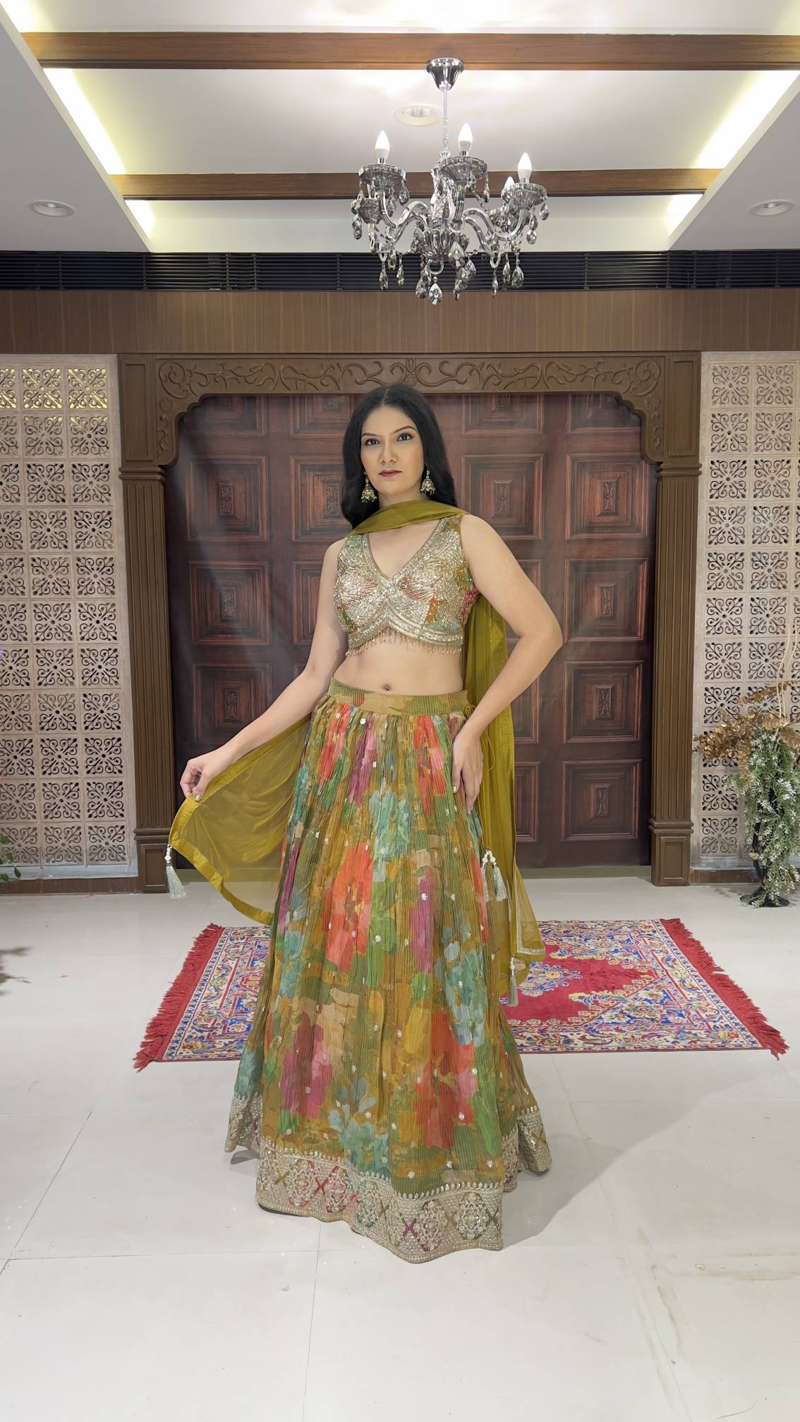 DESIGNER LEHENGA CHOLI,MEHENDI,HALDI,WEDDING FESTIVE OCCASSION PARTY WEAR