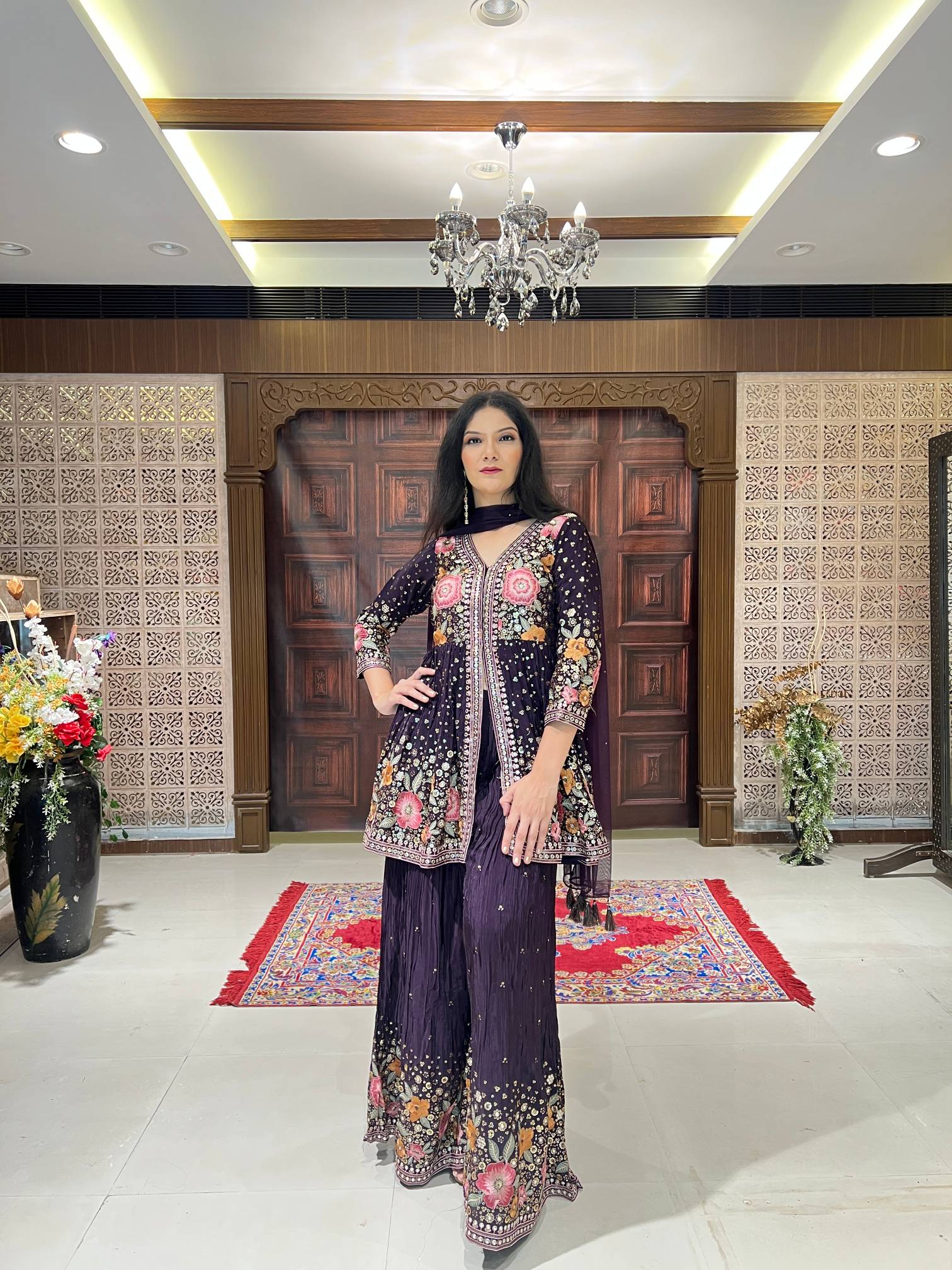 INDO-WERSTERN GHARARA TOP FESTIVE WEAR OUTFIT