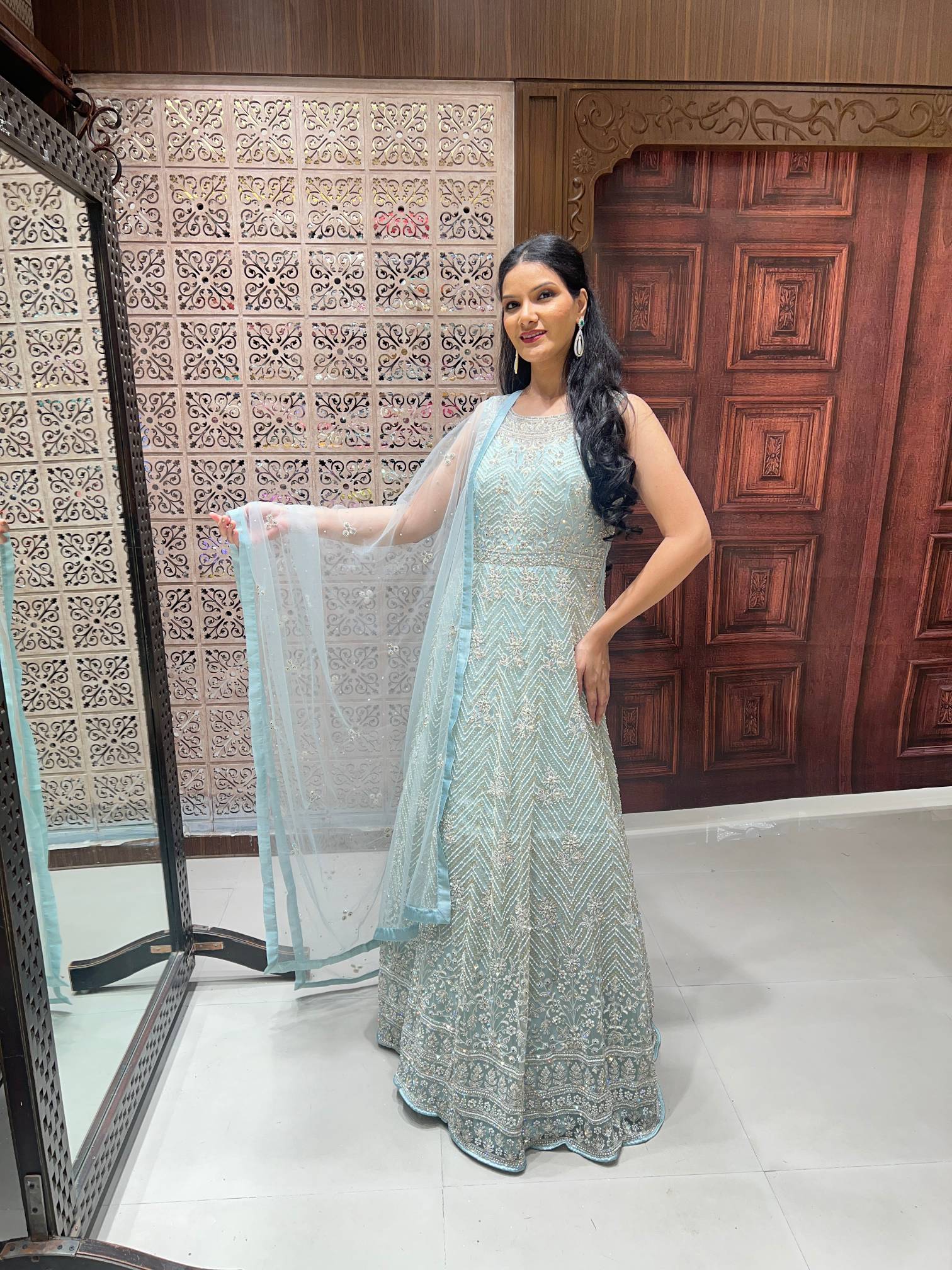 DESIGNER GOWN PARTY WEAR EVENING OCCASSION,RECEPTION, ENGAGEMENT OUTFIT
