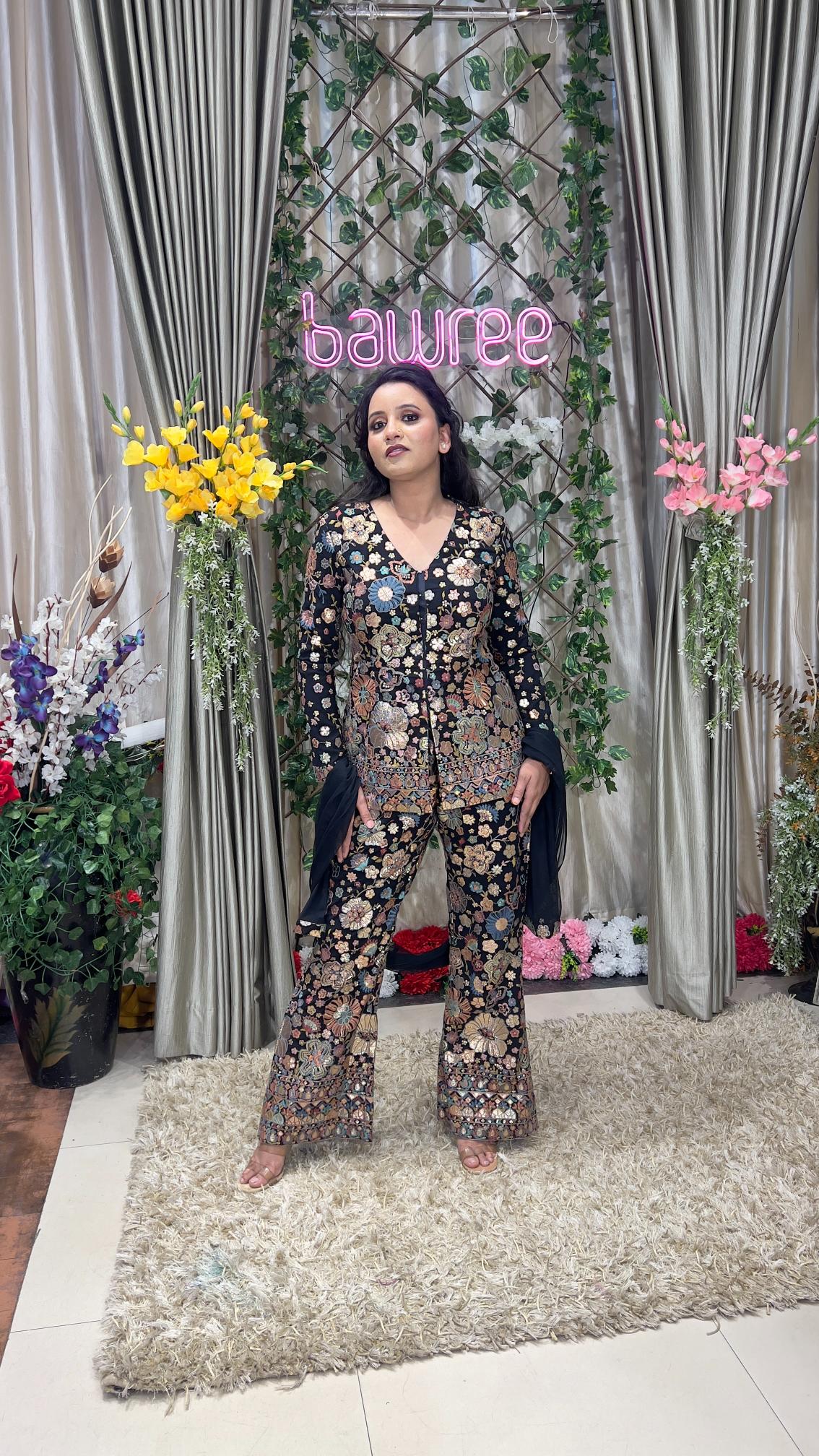 Party wear Thread work Indowestern