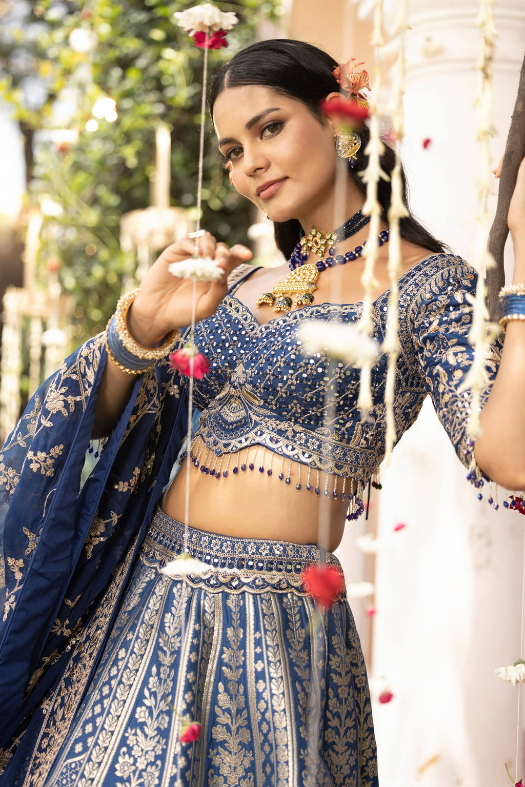 WEDDING,RECEPTION,SIDER WAER ,MEHENDI BANARSI SILK PARTY WEAR LEHENGA CHOLI