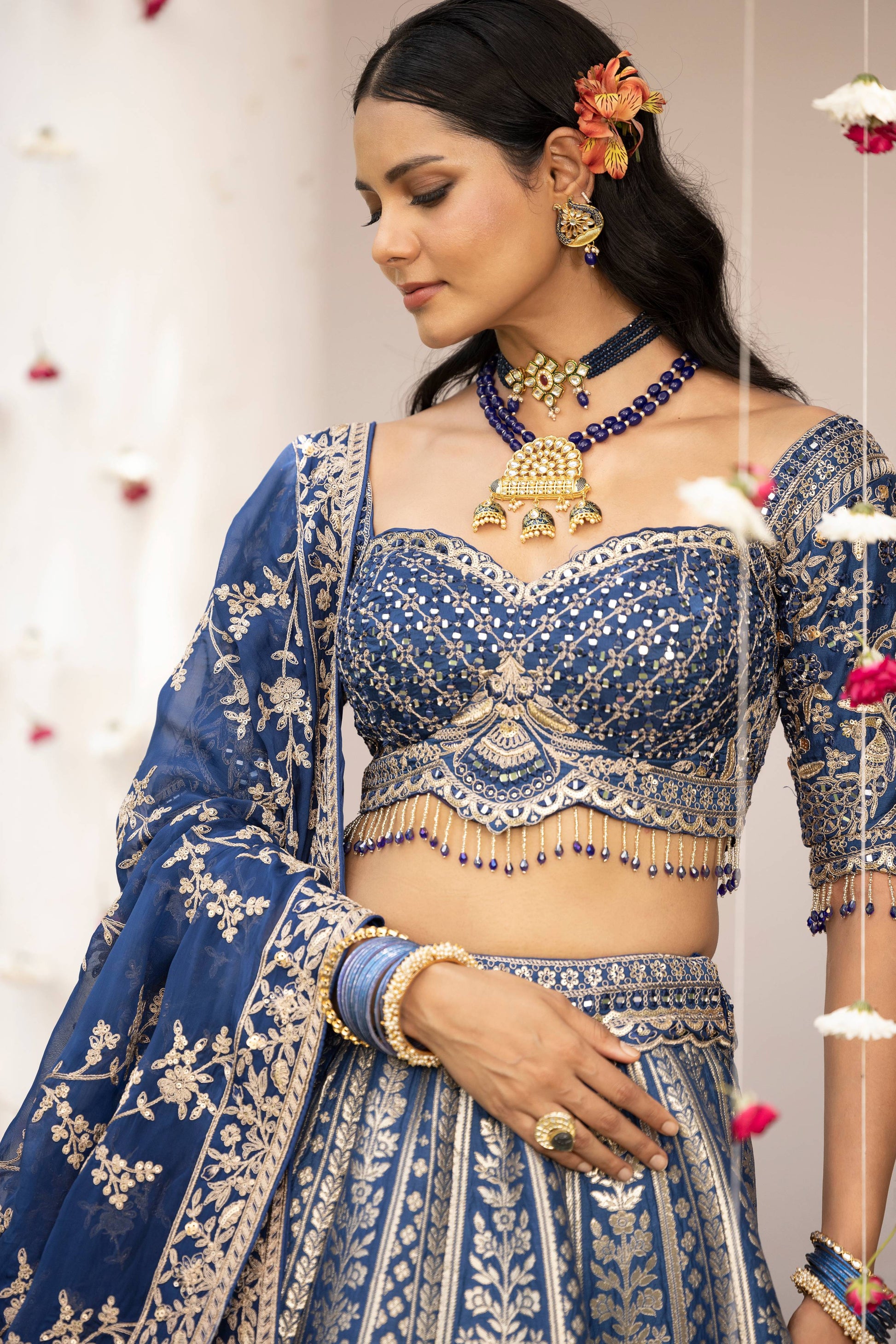 WEDDING,RECEPTION,SIDER WAER ,MEHENDI BANARSI SILK PARTY WEAR LEHENGA CHOLI