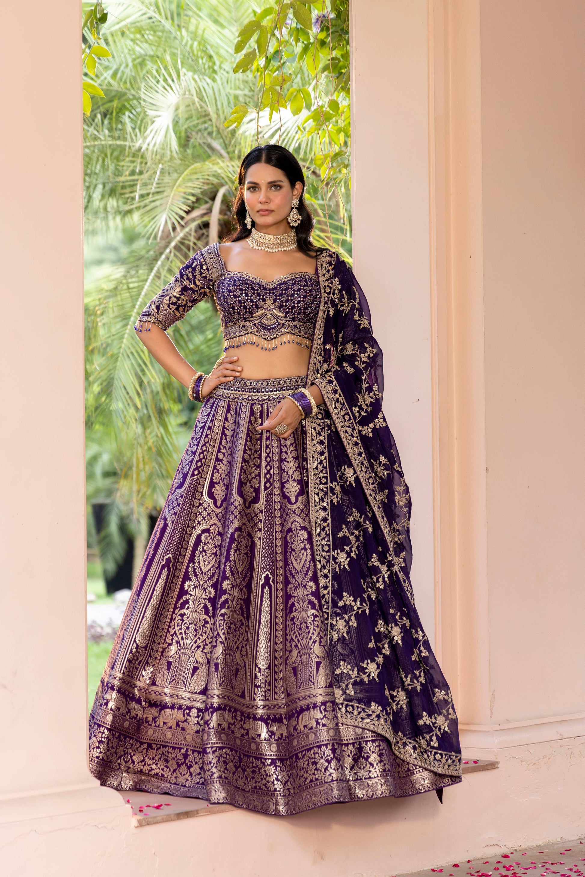 DESIGNER LEHENGA CHOLI ,WEDDING,RECEPTION, FUNCTIONAL WEAR OUTFIT