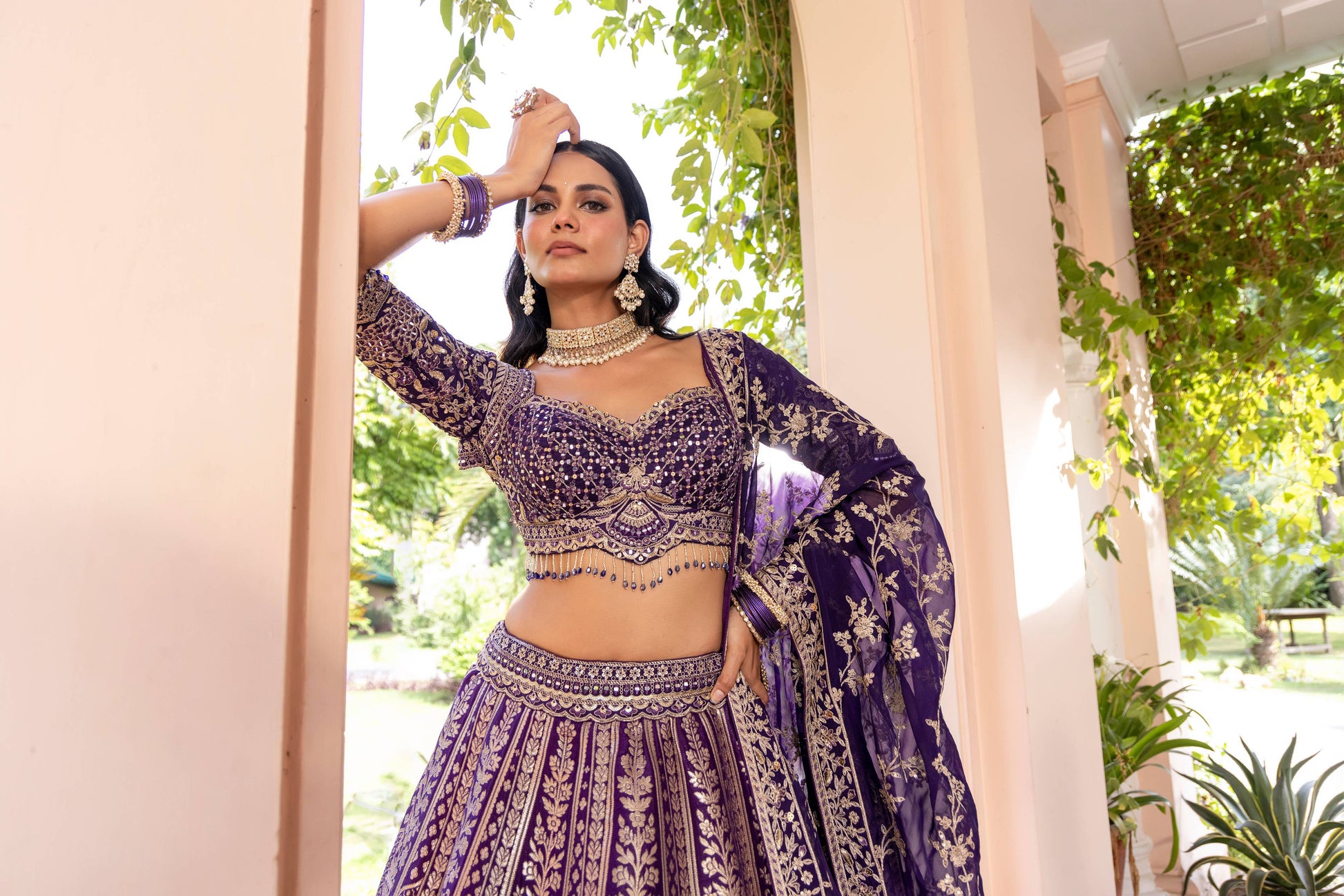 DESIGNER LEHENGA CHOLI ,WEDDING,RECEPTION, FUNCTIONAL WEAR OUTFIT