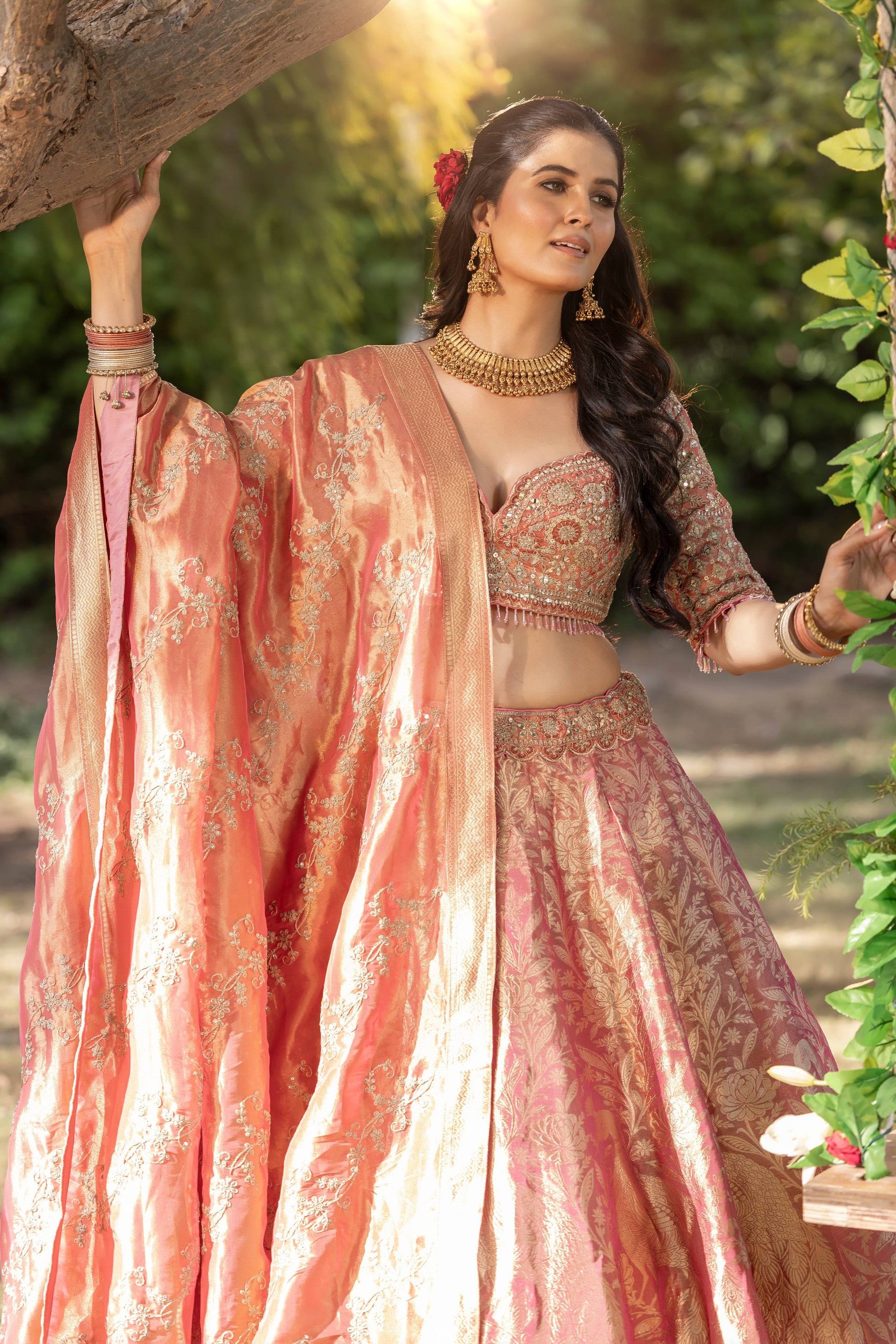 WEDDING RECEPTION LEHENGA ,FUNCTIONAL,SIDER PARTY WEAR OUTFIT