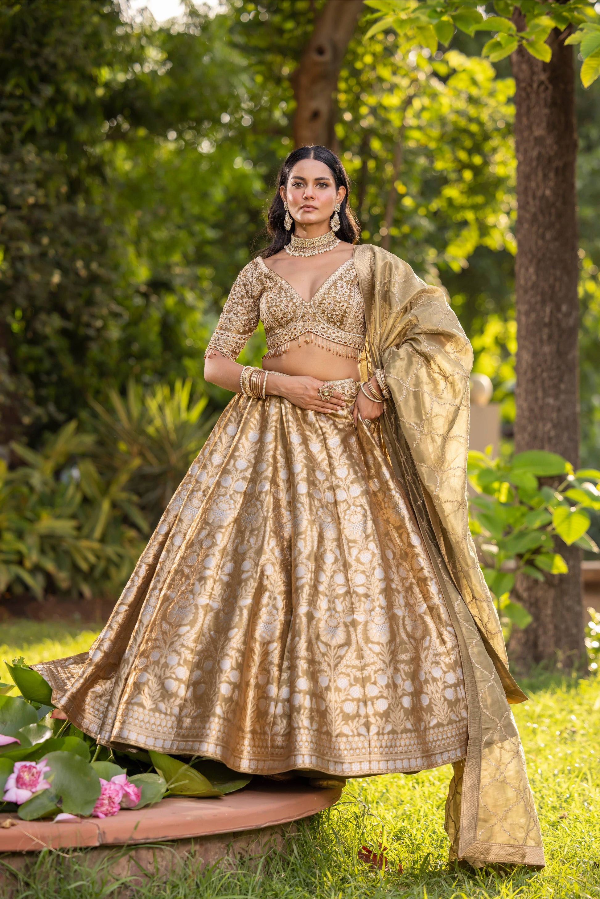 BANARSI SILK BRIDAL LEHENGA HALDI CEREMONEY,MEHENDI,SIDER, WEDDING,RECEPTION PARTY WEAR OUTFIT