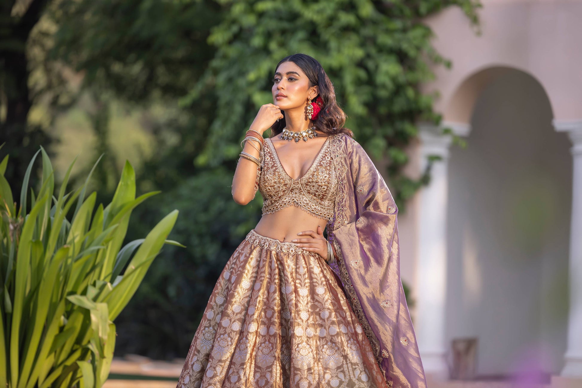 BANARSI SILK BRIDAL LEHENGA CHOLI WEDDING ,RECEPTION,MEHENDI, SIDER, PARTY WEAR OUTFIT