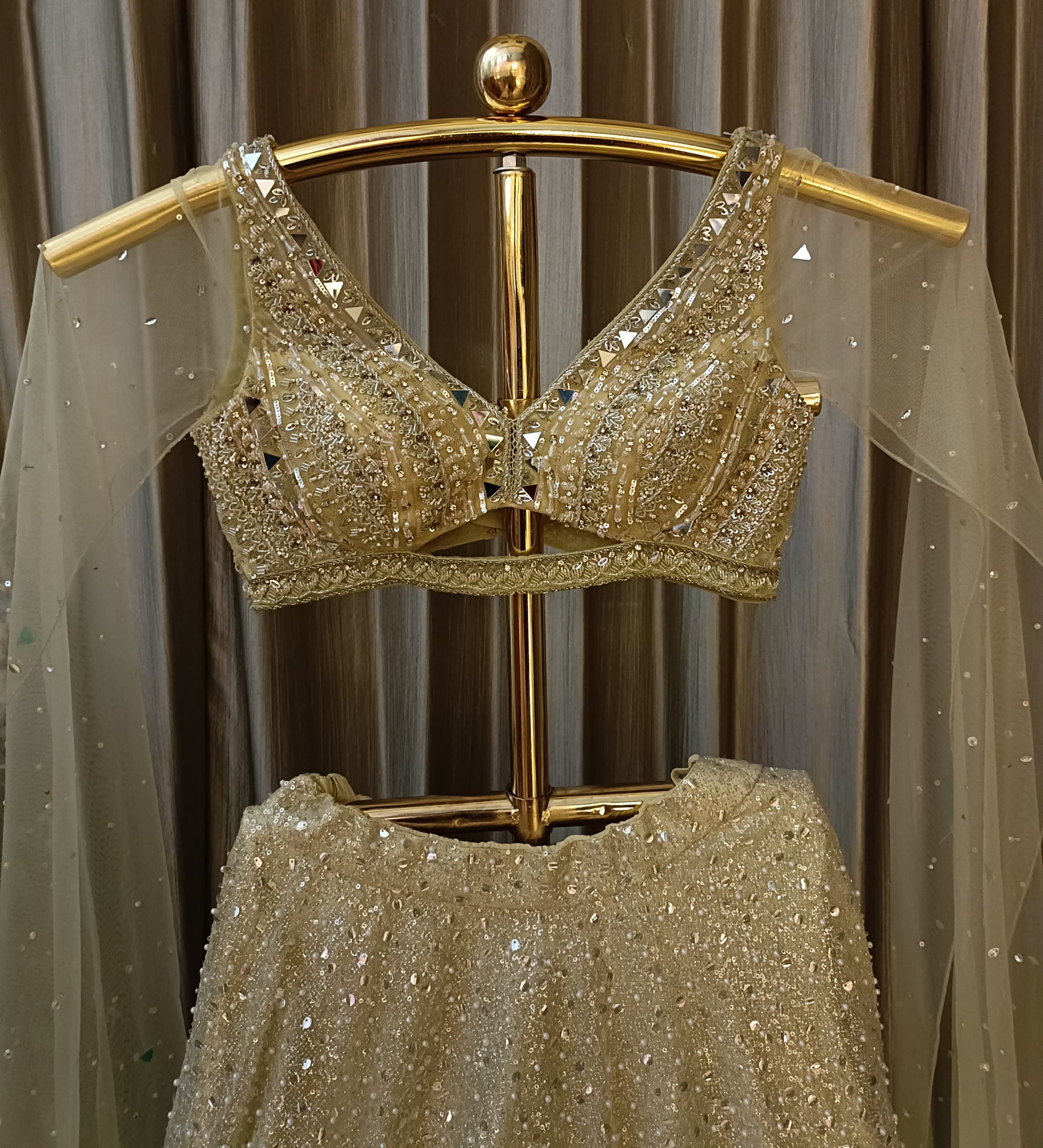 Fancy Mirror Work Designer Wear Lehenga Choli