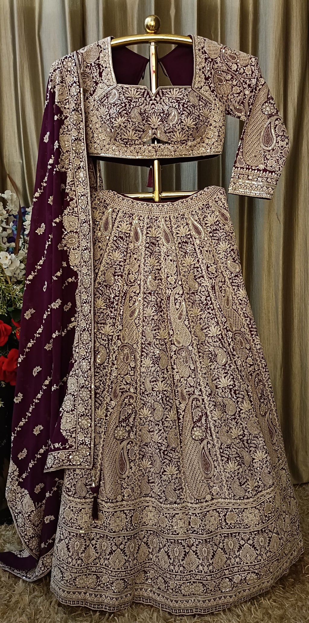 Sangeet wear silk fabric Lehenga choli