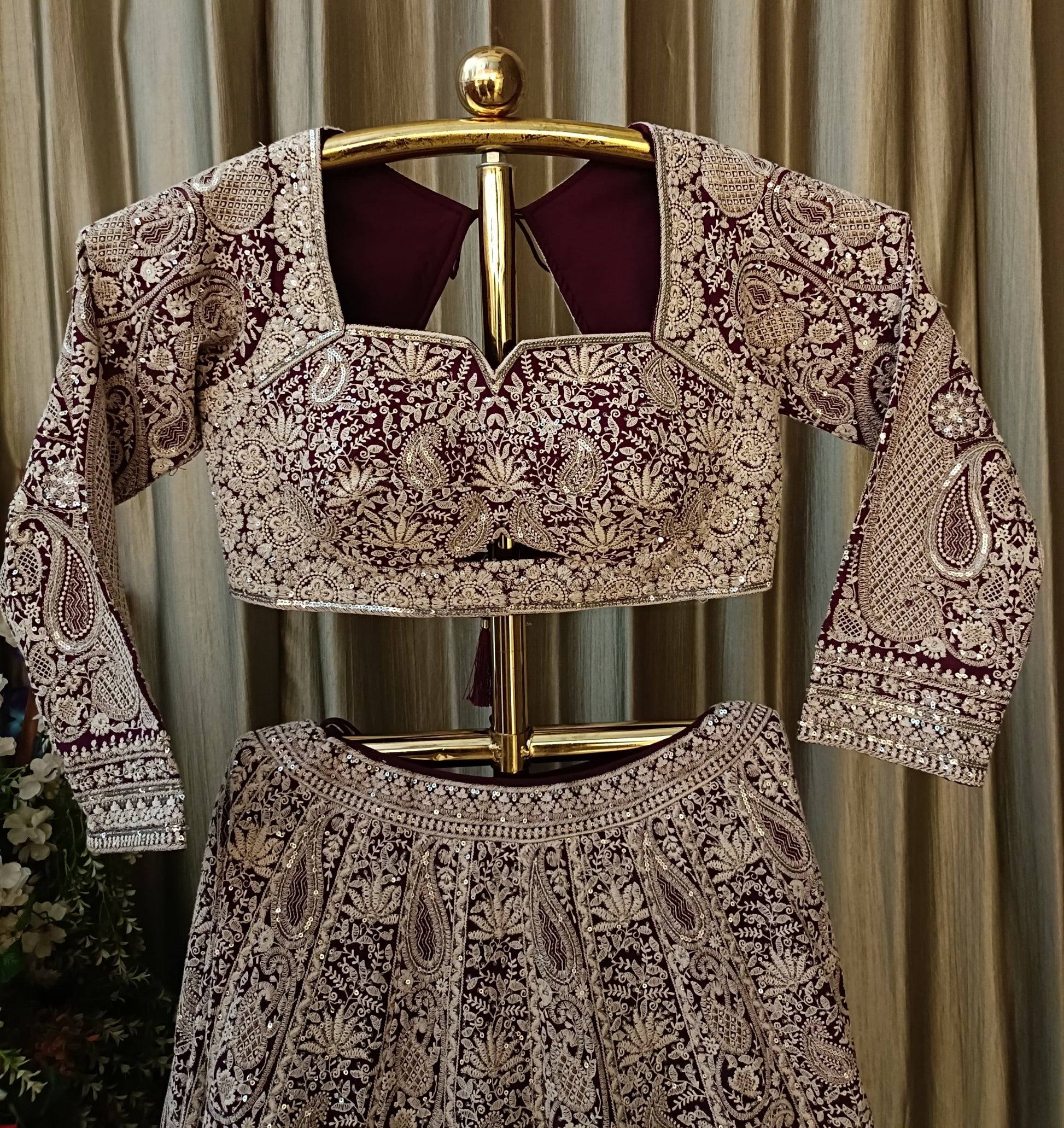 Sangeet wear silk fabric Lehenga choli