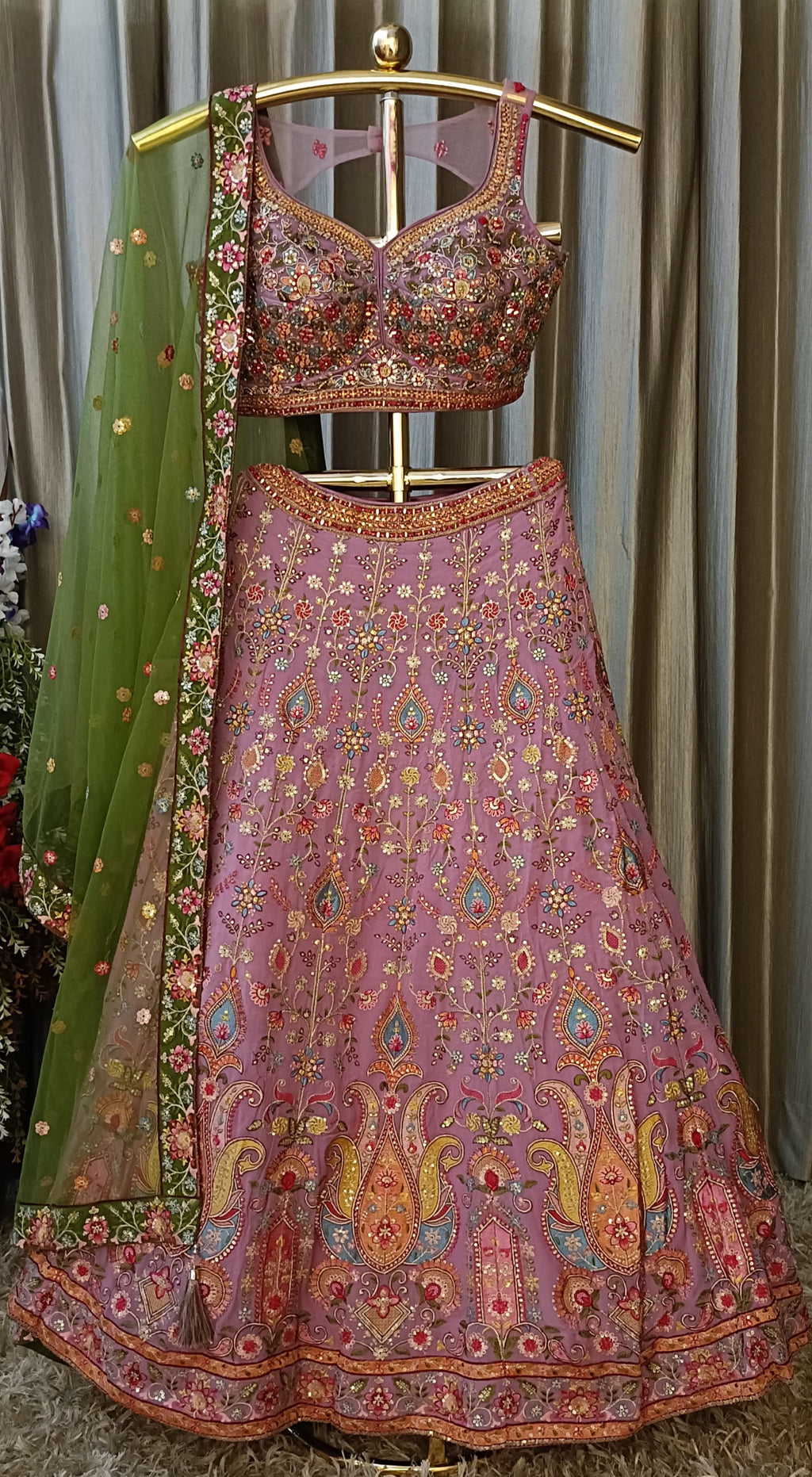 mehndi and sangeet wear lehenga choli