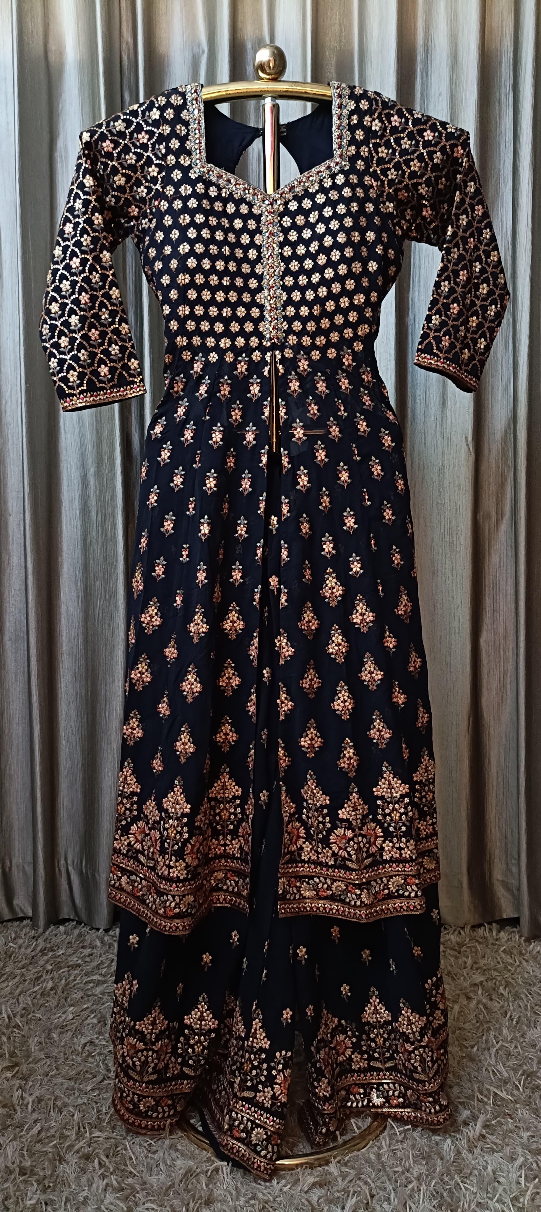 party wear plazo with kurta set