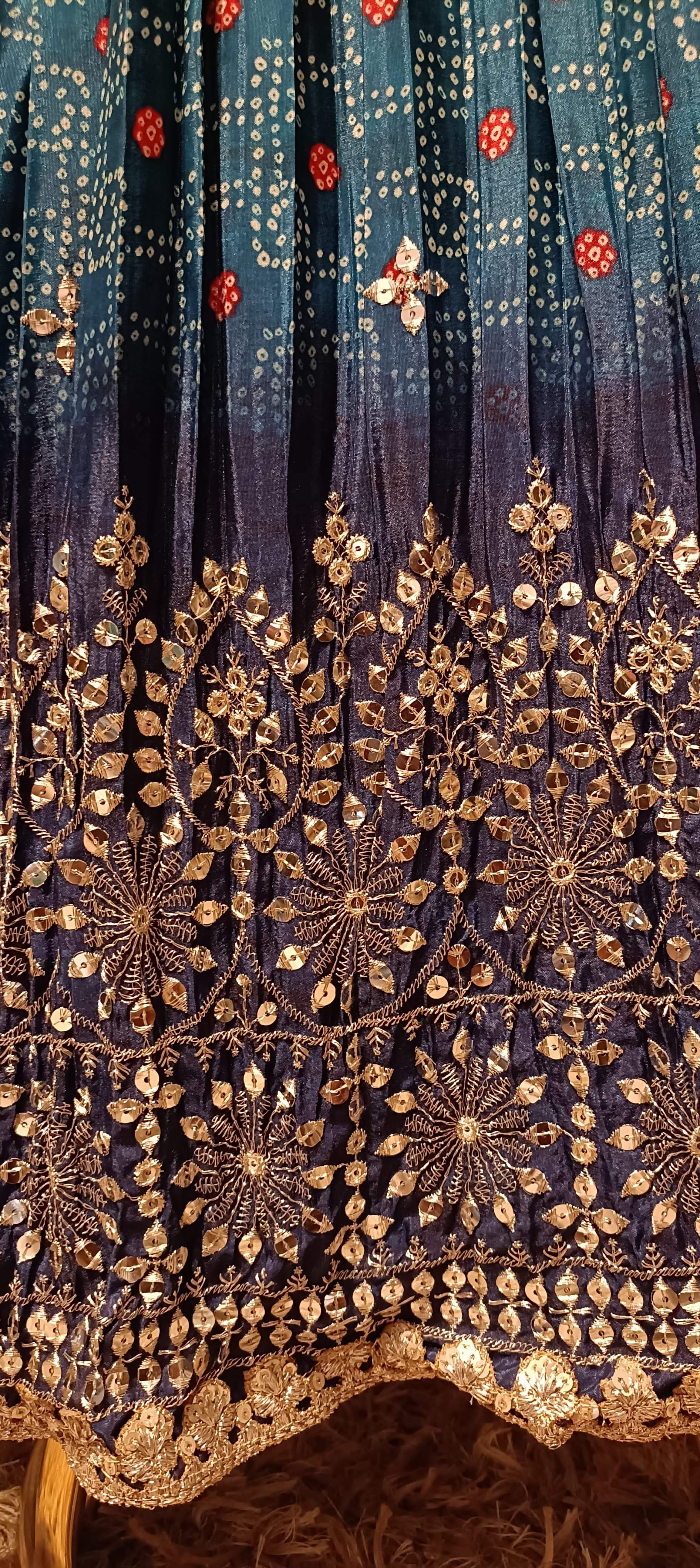 ZARI WORK EMBROIDERY EVENING PARTY WEAR  CHINNON CREP ANARKALI SET