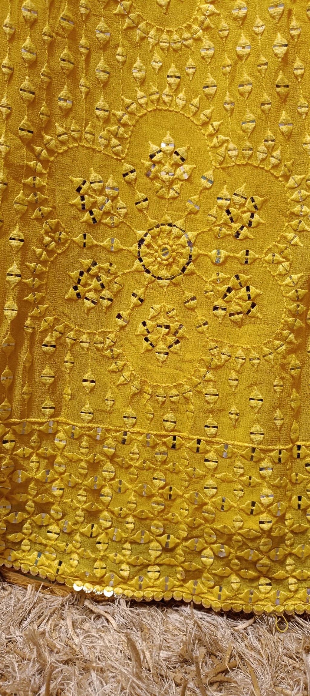 HALDI CEREMONY GEORGETTE ANARKALI DRESS LONG GOWN