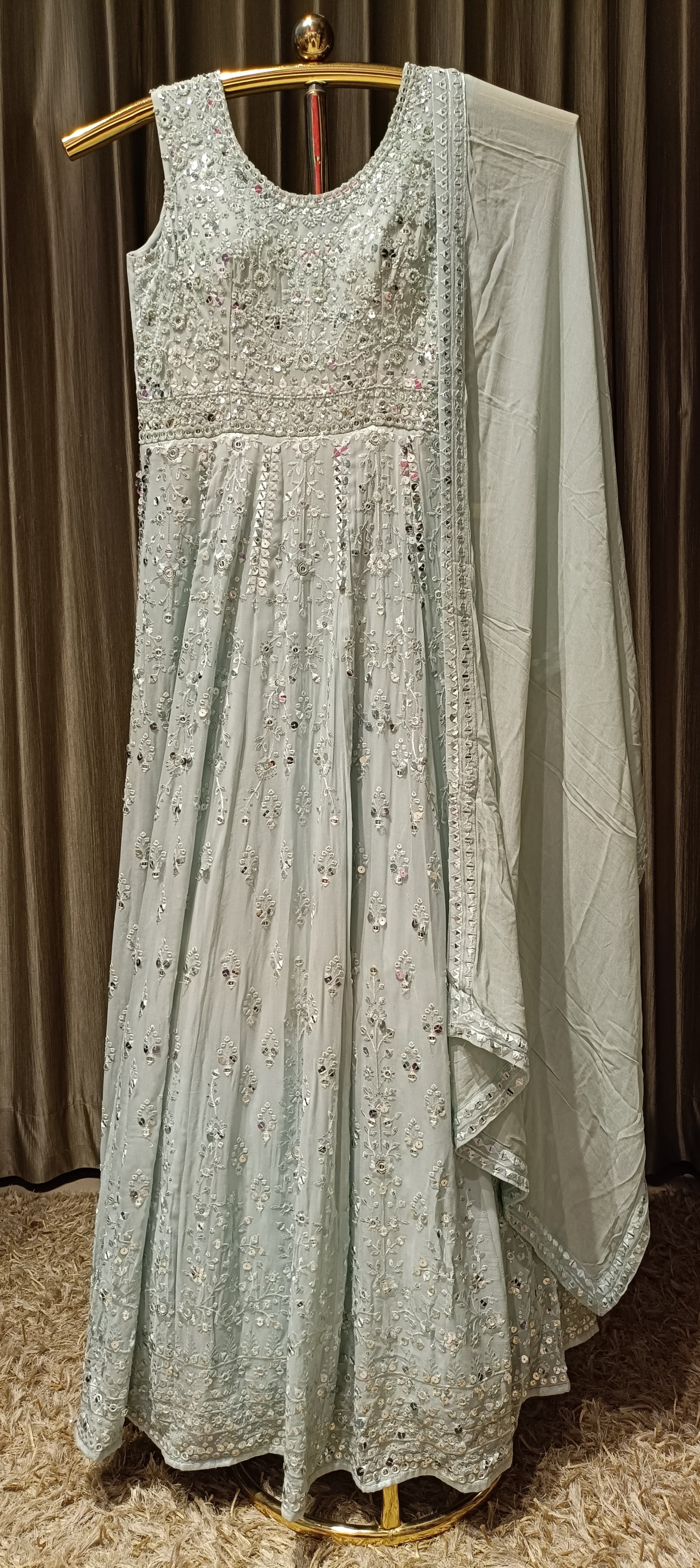 GEORGETTE ANAKALI SUIT RECEPTION LOOK GOWN