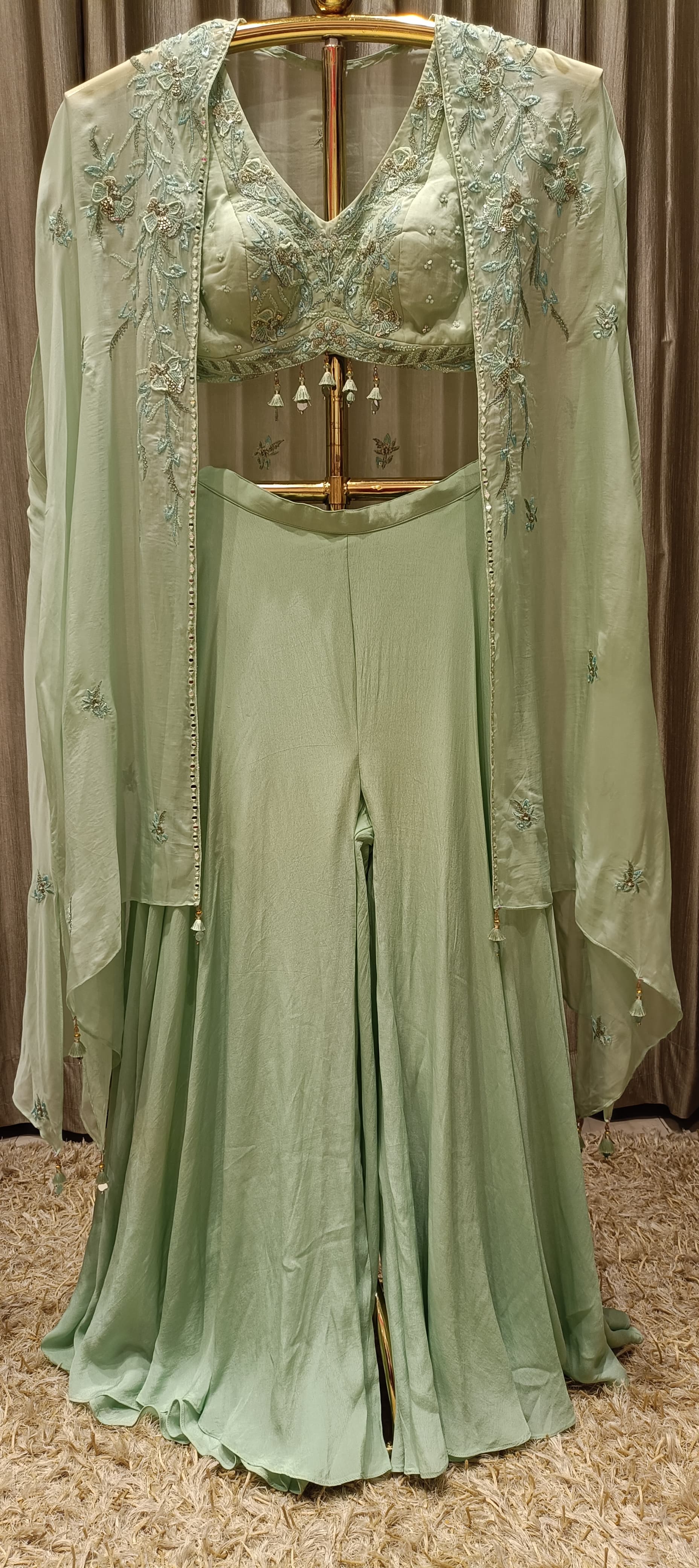PLAZOO CROP TOP WITH JACKET INDOWESTERN OUTFIT