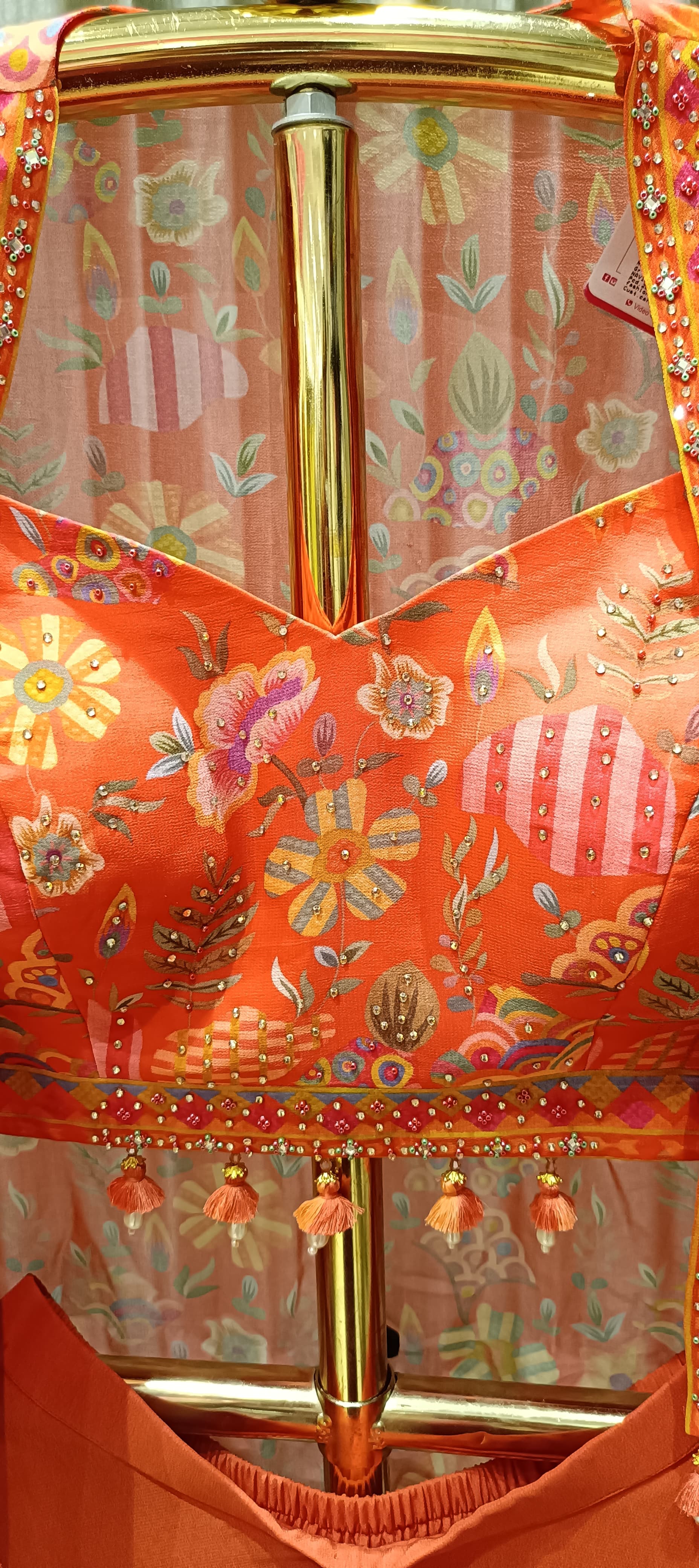 INDOWESTERN PALAZOO CROP TOP WITH STYLISH JACKET