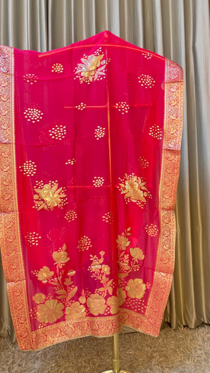 Traditional silk Dress Material