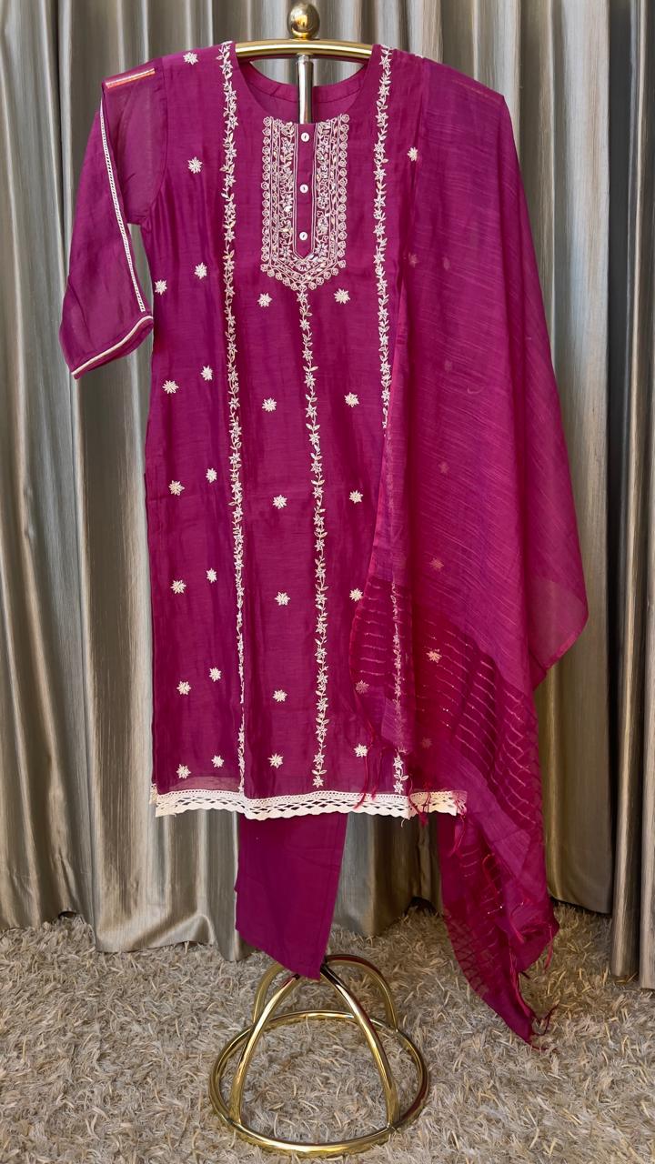 Semi occasion wear kurta set
