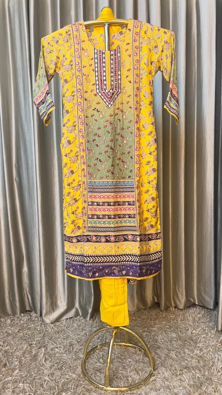 semi occasion kurta set
