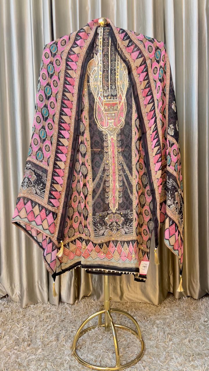 UNSTITICHED DRESS MATERIAL ,SEMI PARTY WEAR