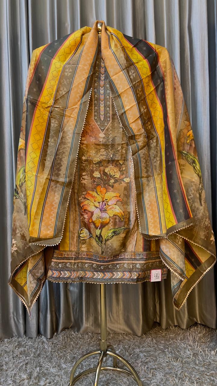 TISSUE MULTICOLOR, PRINTED DRESS MATERIAL
