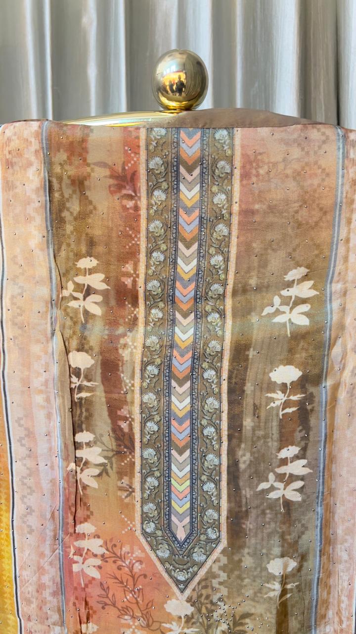 TISSUE MULTICOLOR, PRINTED DRESS MATERIAL