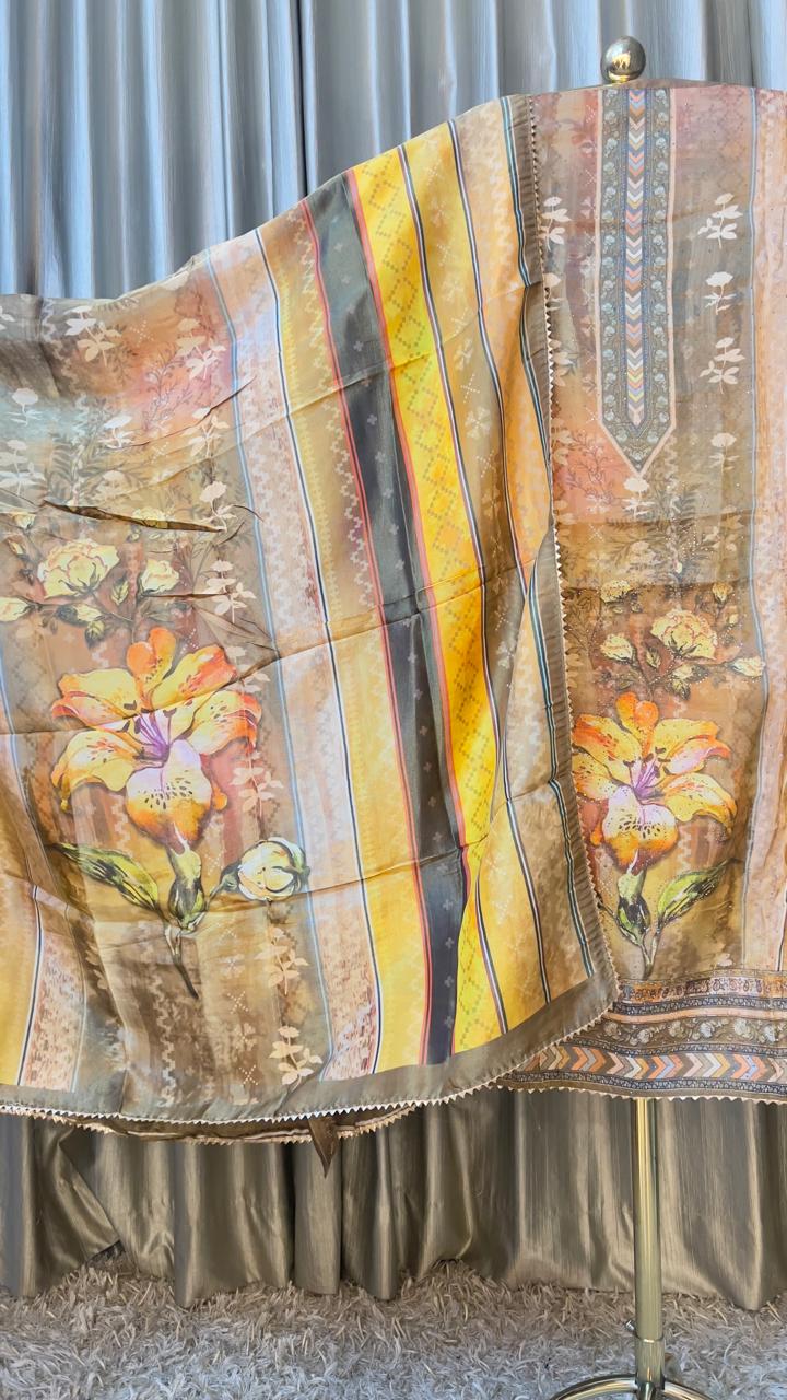TISSUE MULTICOLOR, PRINTED DRESS MATERIAL
