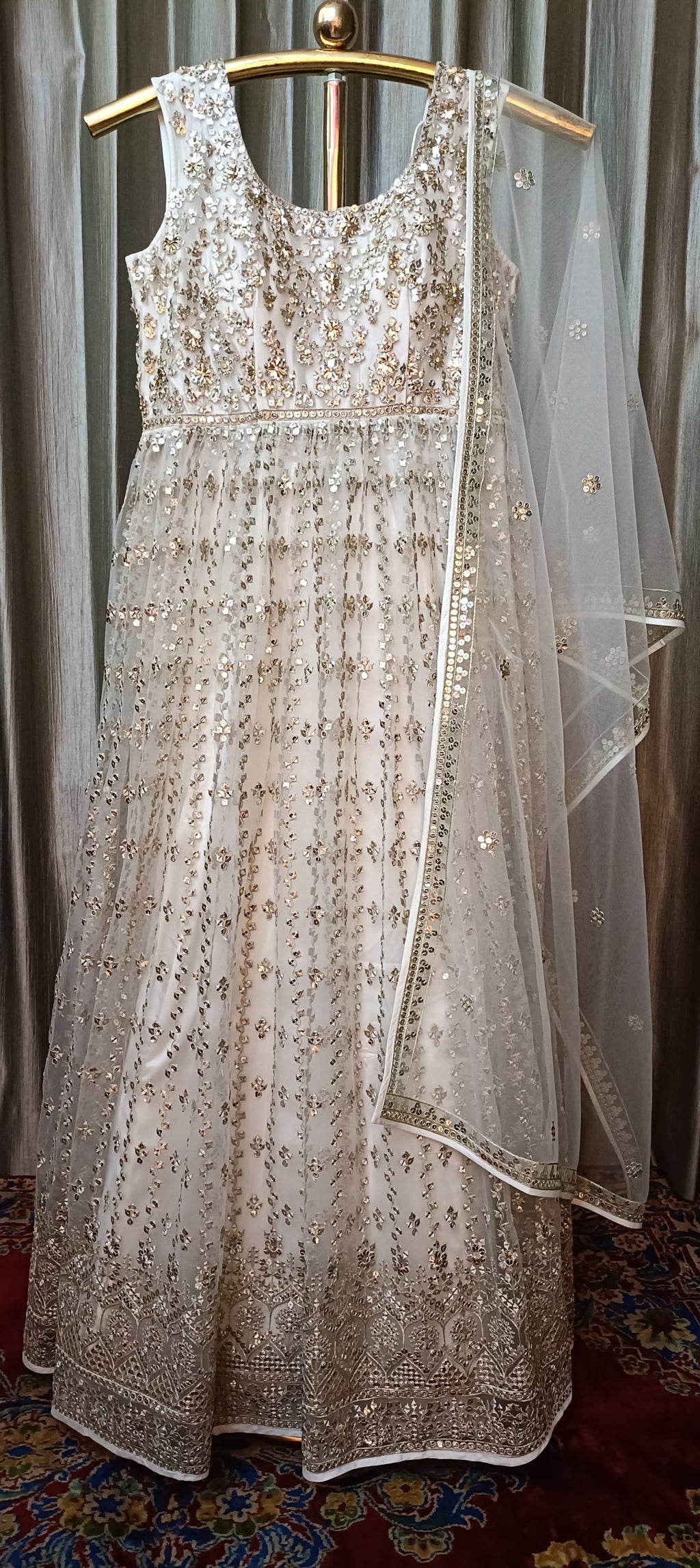 NET ANARKALI DRESS EVENING GOWN