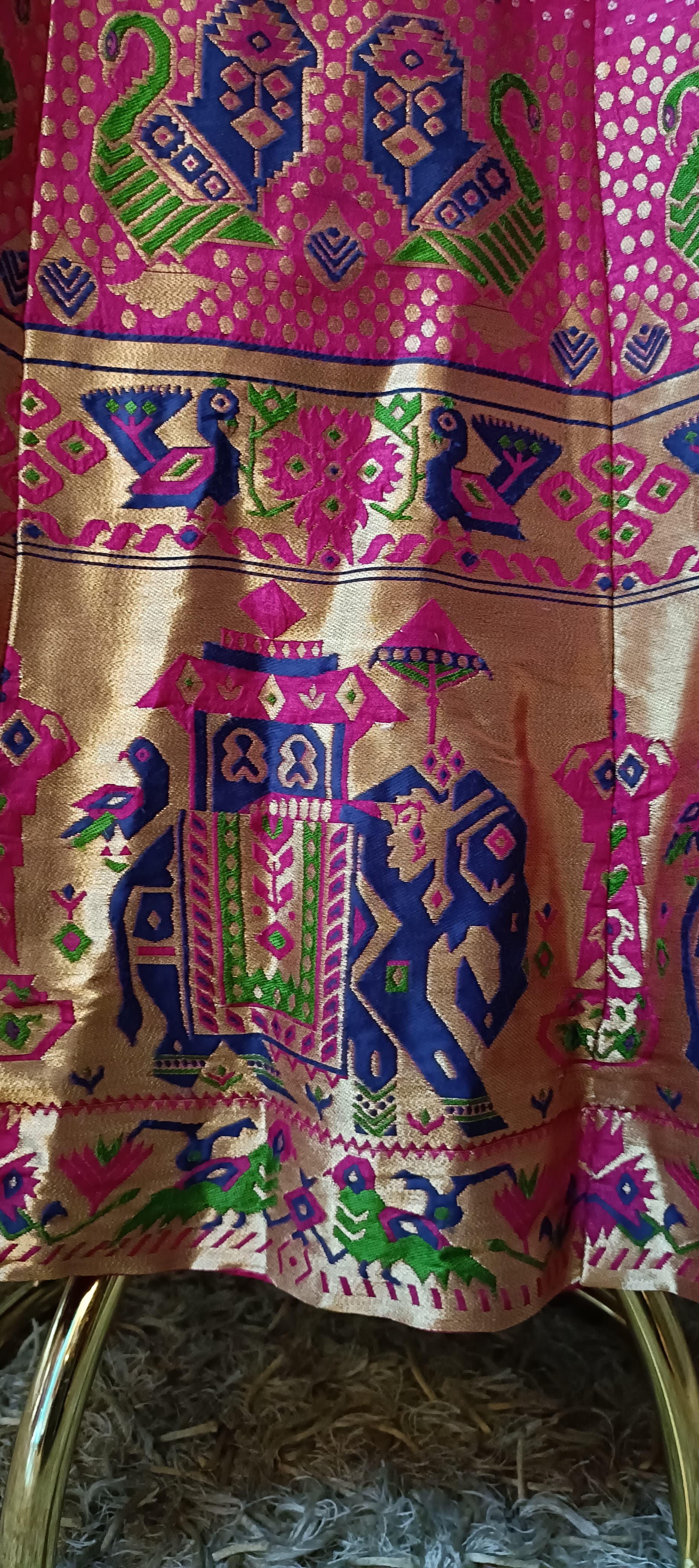 BANARASI SILK ANARKALI DRESS