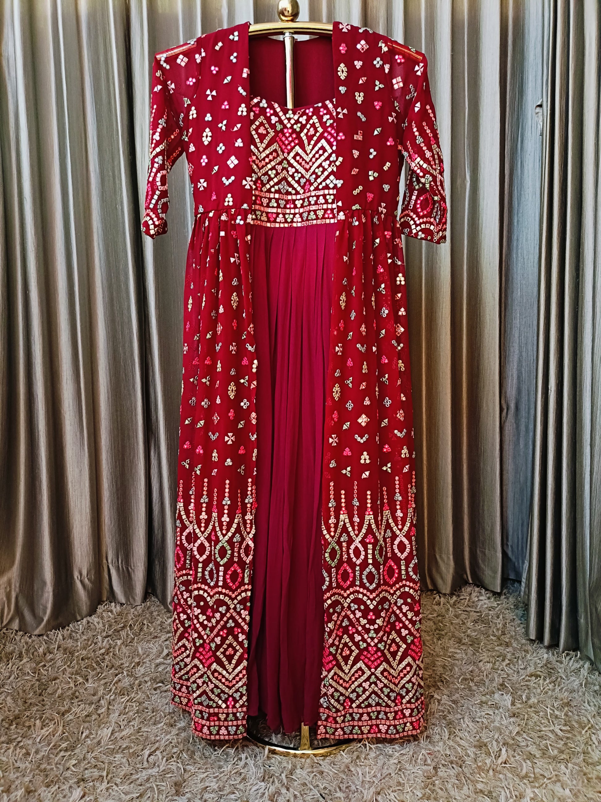INDO-WESTERN GOWN,JACKET STYLE,SHRUG,PARTY WEAR GOWN
