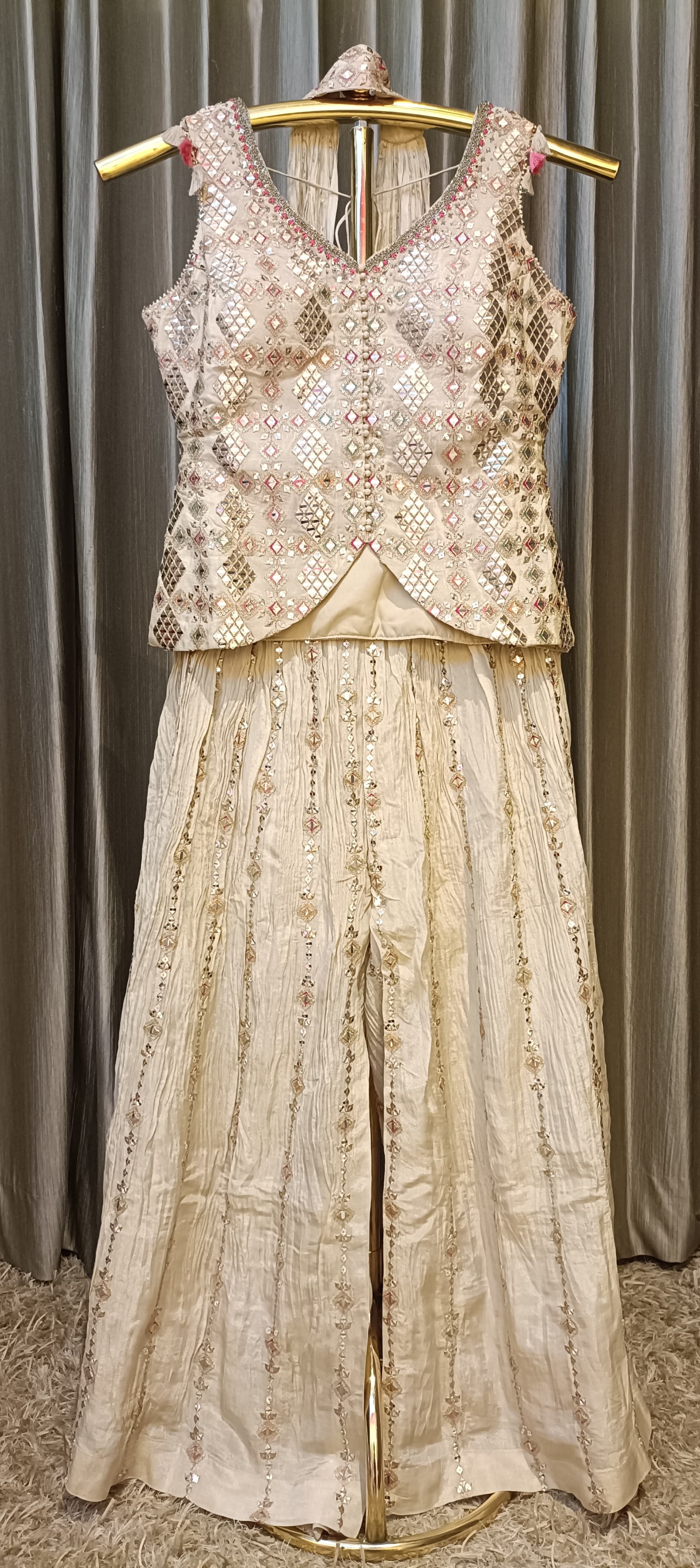 PARTY WEAR,SANGEET,FUNCTIONAL,TISSUE,INDO-WESTERN PALAZZO,GHARARA