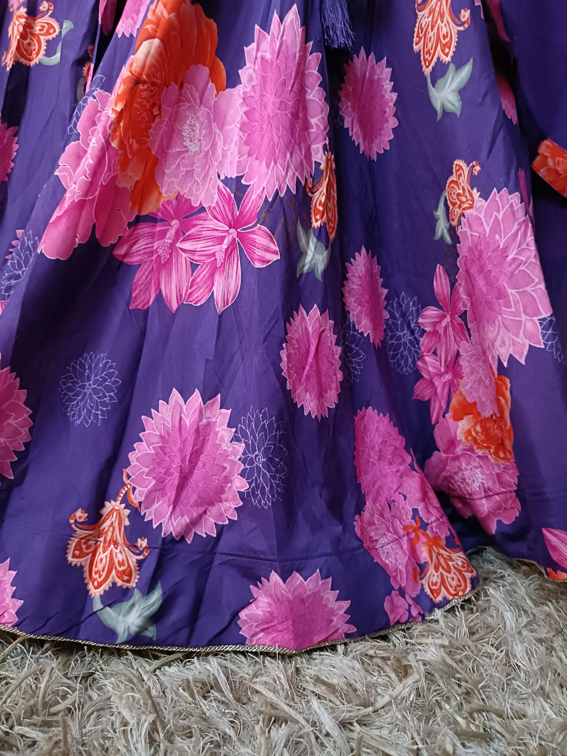 COTTON SILK FLORAL PRINT GHARARA SET