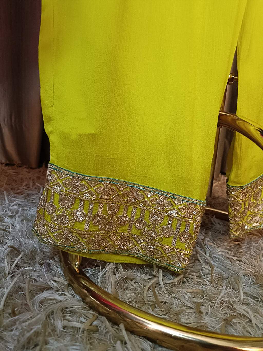 CHINNON ANARKALI DRESS HALDI, WEDDING,FESTIVE OCCASSION