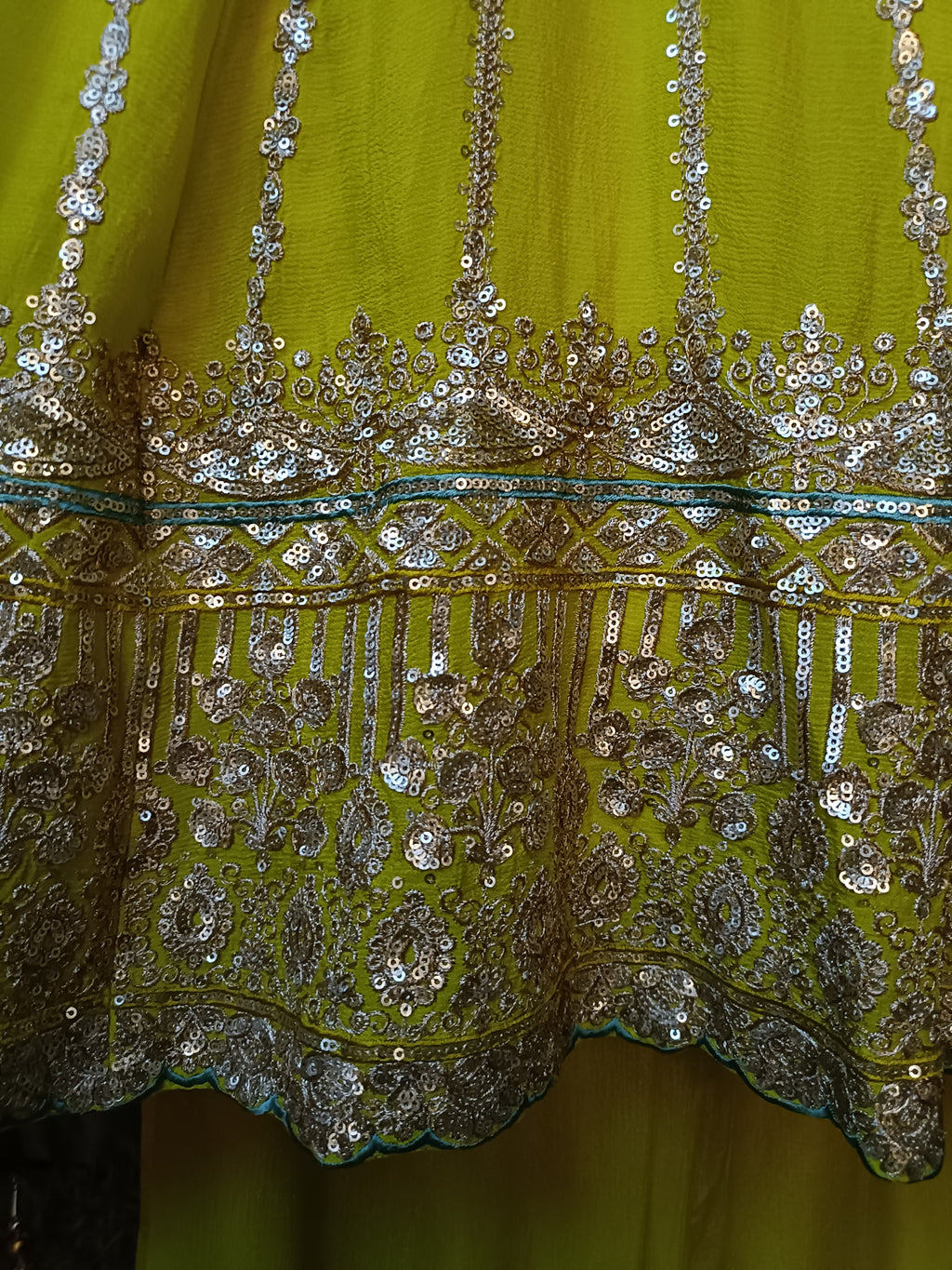 CHINNON ANARKALI DRESS HALDI, WEDDING,FESTIVE OCCASSION