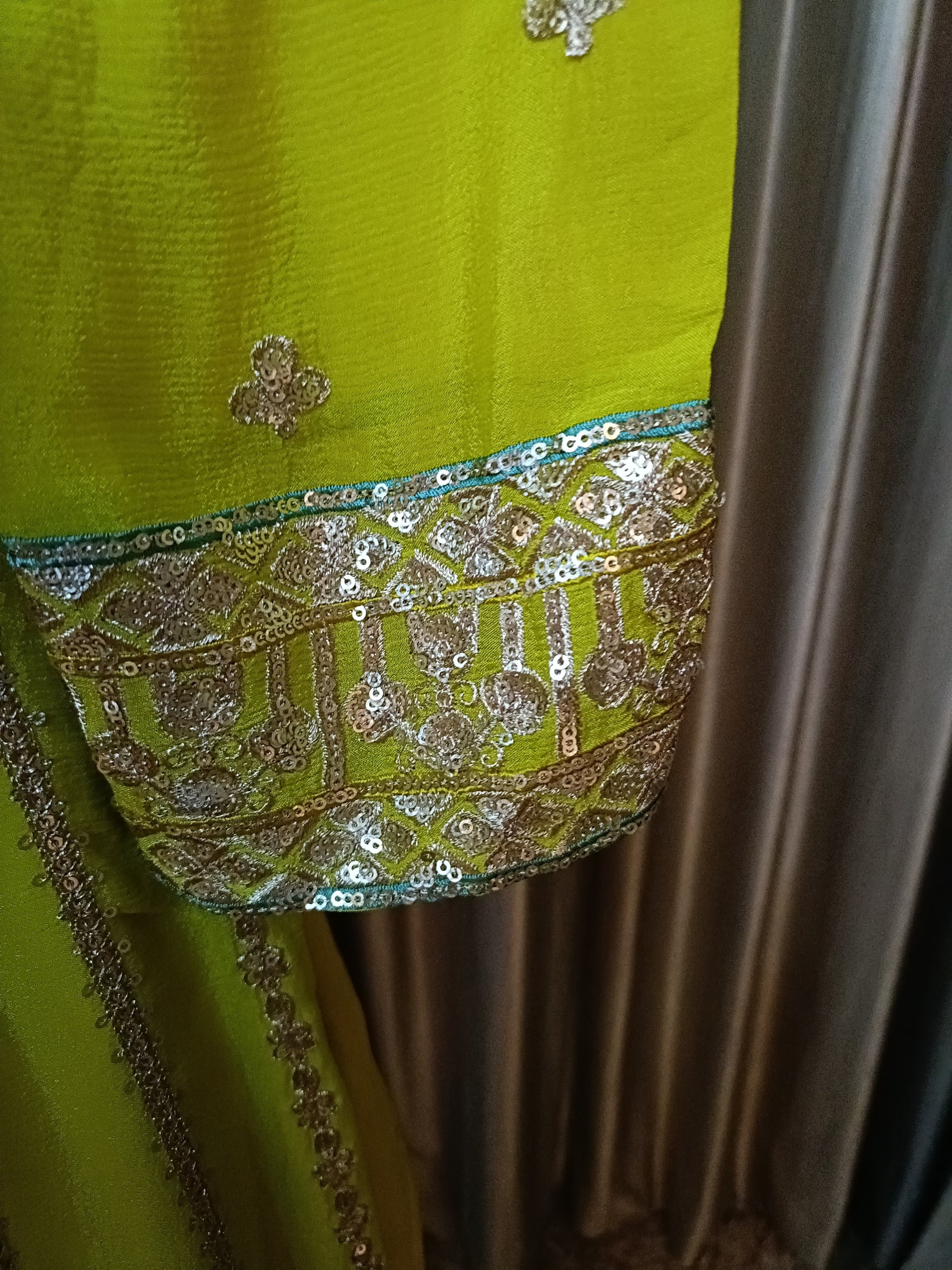 CHINNON ANARKALI DRESS HALDI, WEDDING,FESTIVE OCCASSION