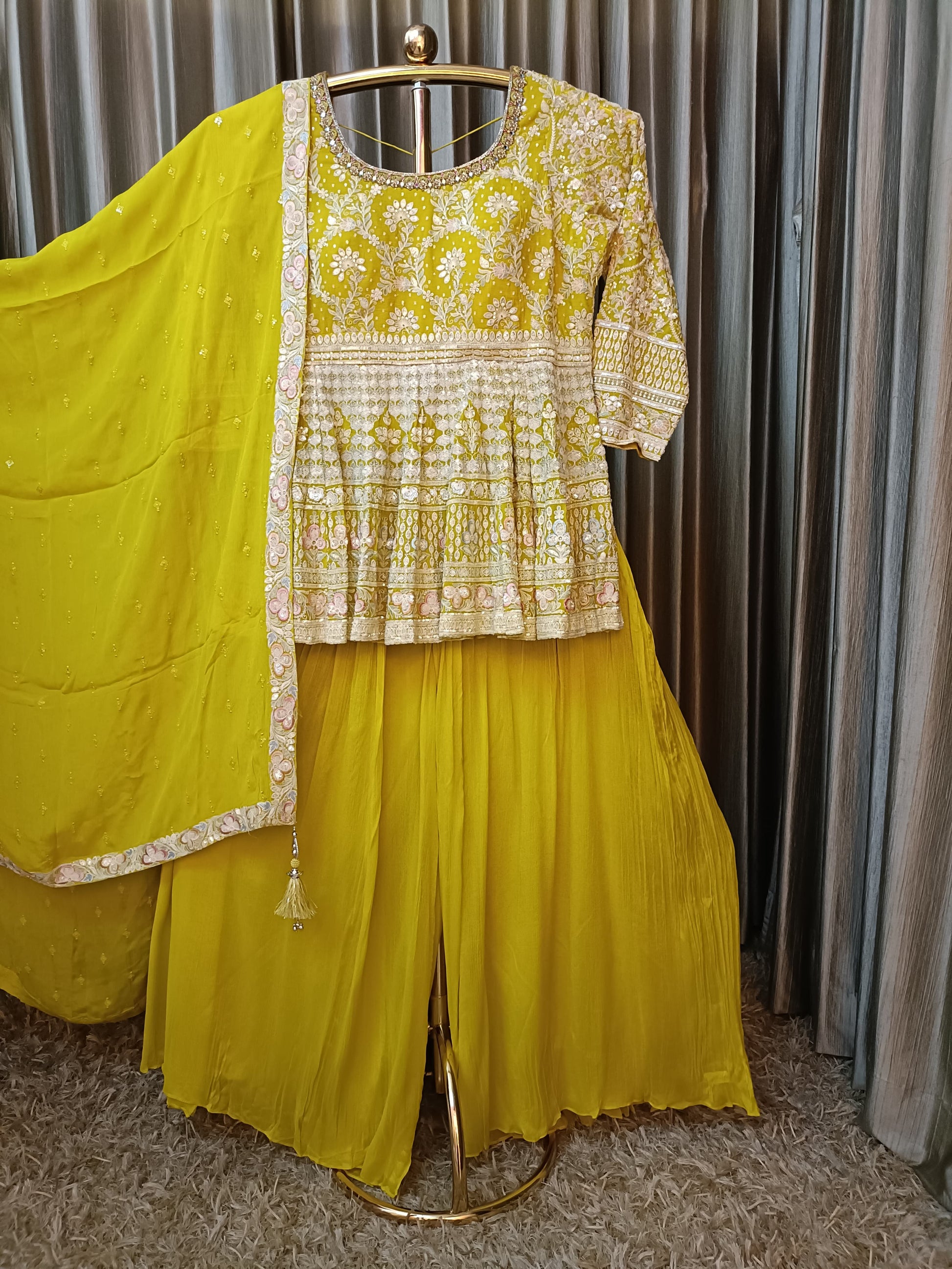 PALAZZO WITH KURTA STYLE DRESS, MEHNDI, HALDI, PARTY WEAR