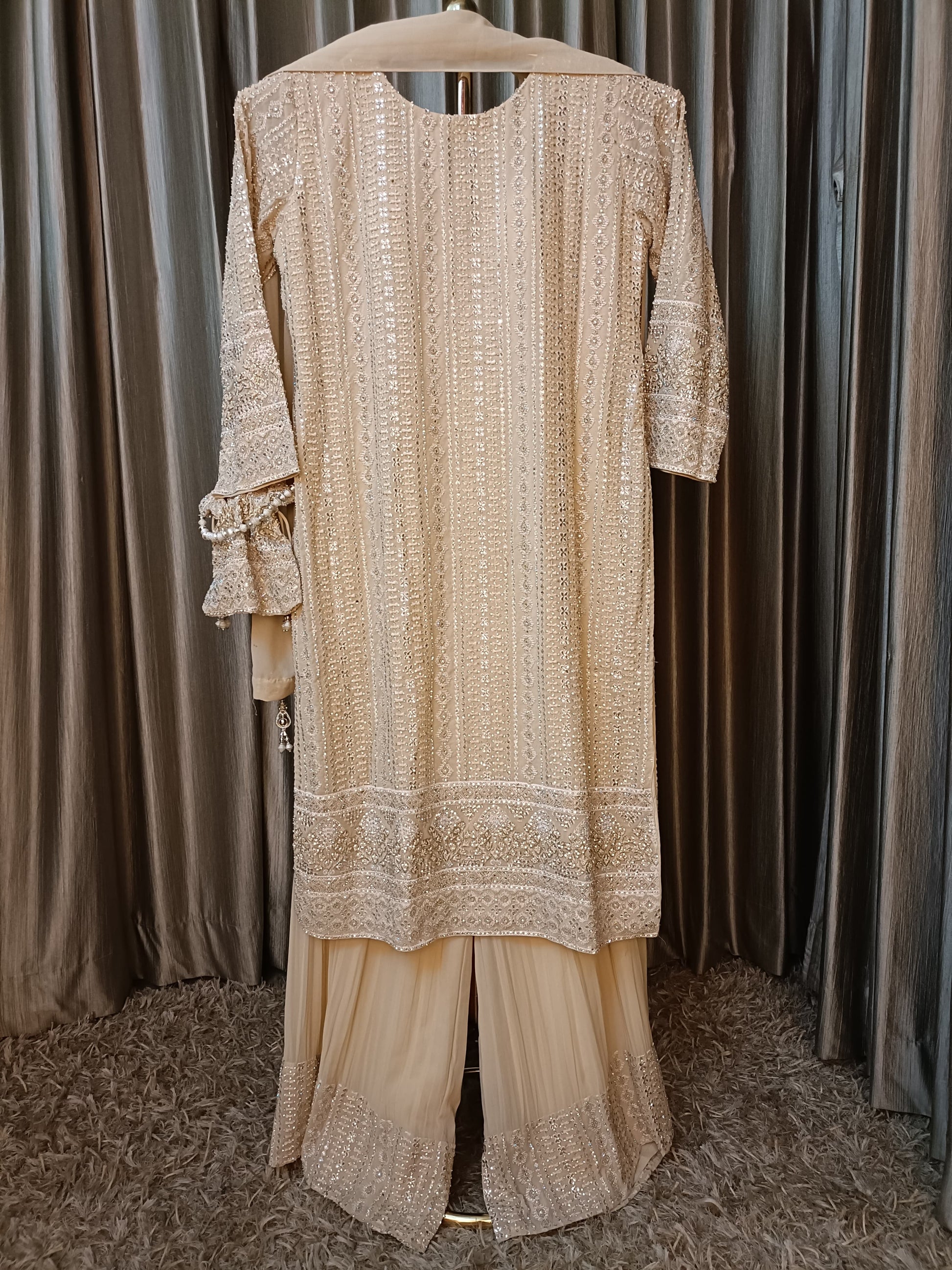 GEORGETTE PALAZZO SET,SANGEET,TRADITIONAL, FESTIVE PARTY WEAR