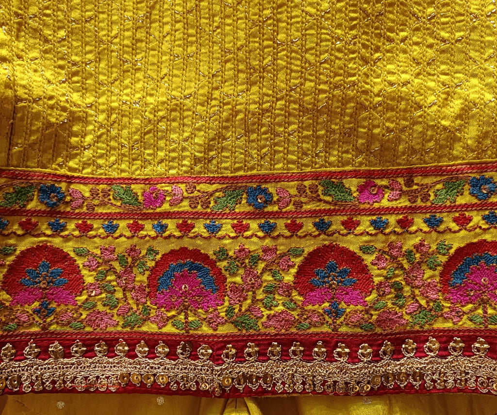 CHINNON SILK GHARARA SET. HALDI,SANGEET, FESTIVE OCCASSION PARTY WEAR