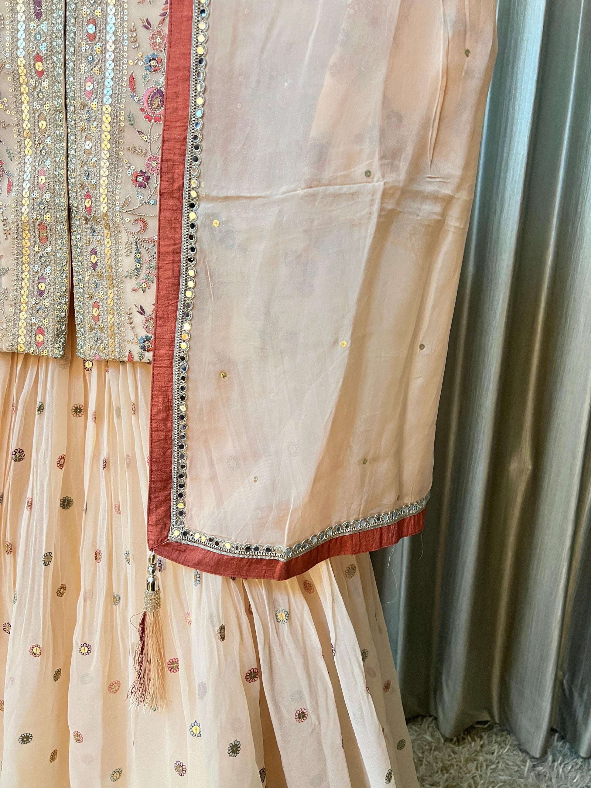 DESIGNER PARTY WEAR PEPLUM LEHENGA CHOLI