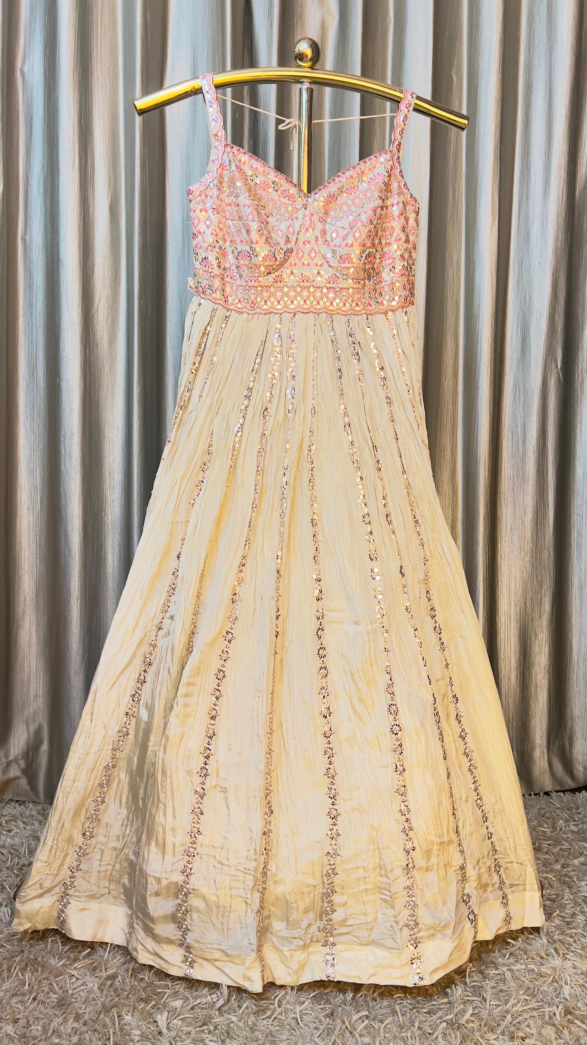 SIMMER TISSUE ANARKALI OUTFIT,WEDDING,RECEPTION,FUNCTIONAL DRESS