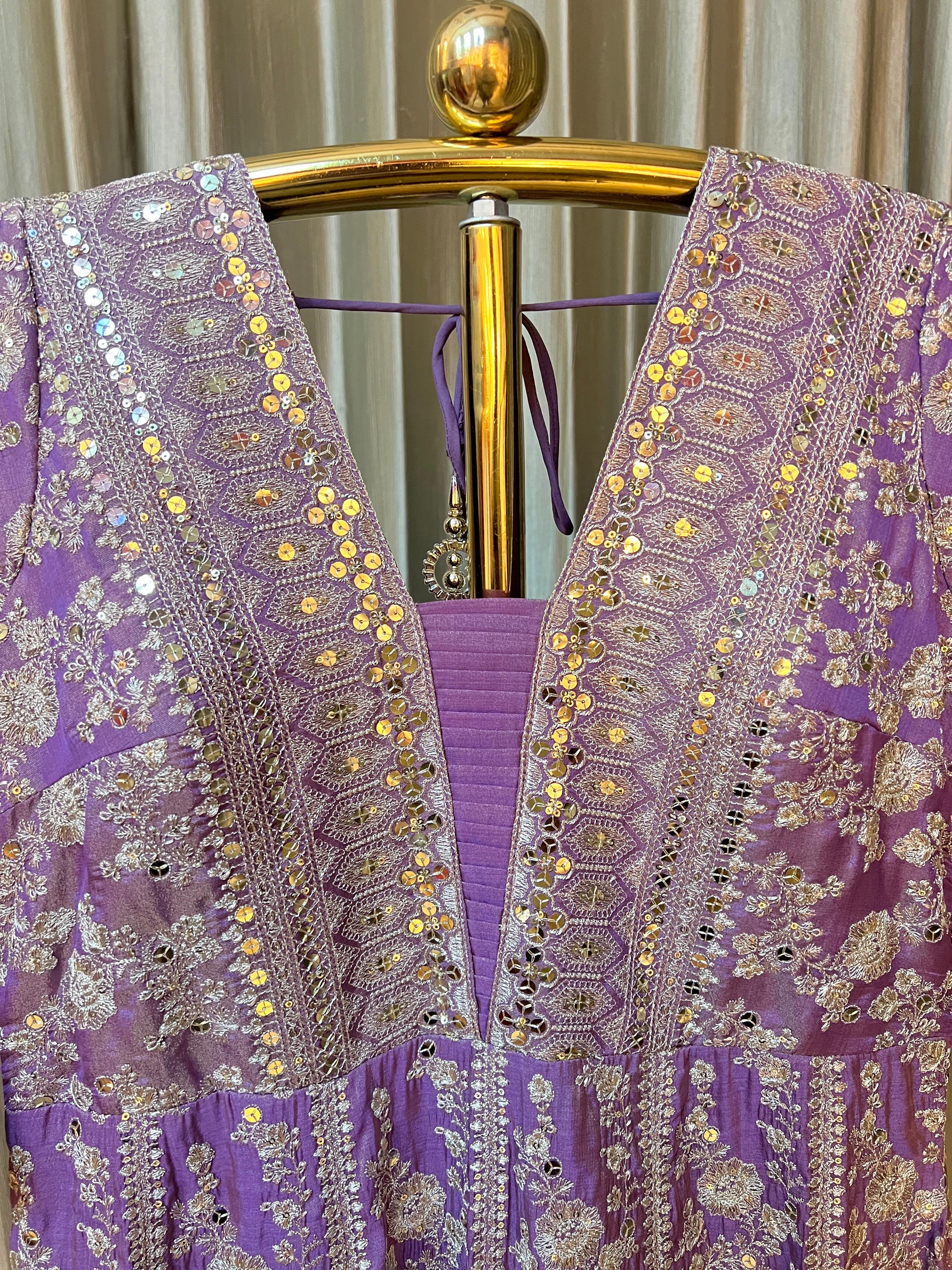 SIMMER TISSUE FLOOR LENGHT ANARKALI DRESS,SANGEET,FESTIVE TRADITIONAL,FUNCTIONAL OUTFIT